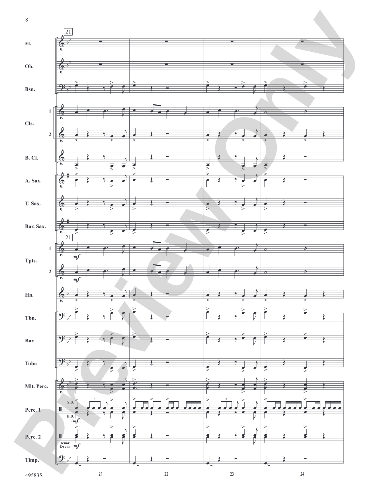 La Furia: Concert Band Conductor Score & Parts
