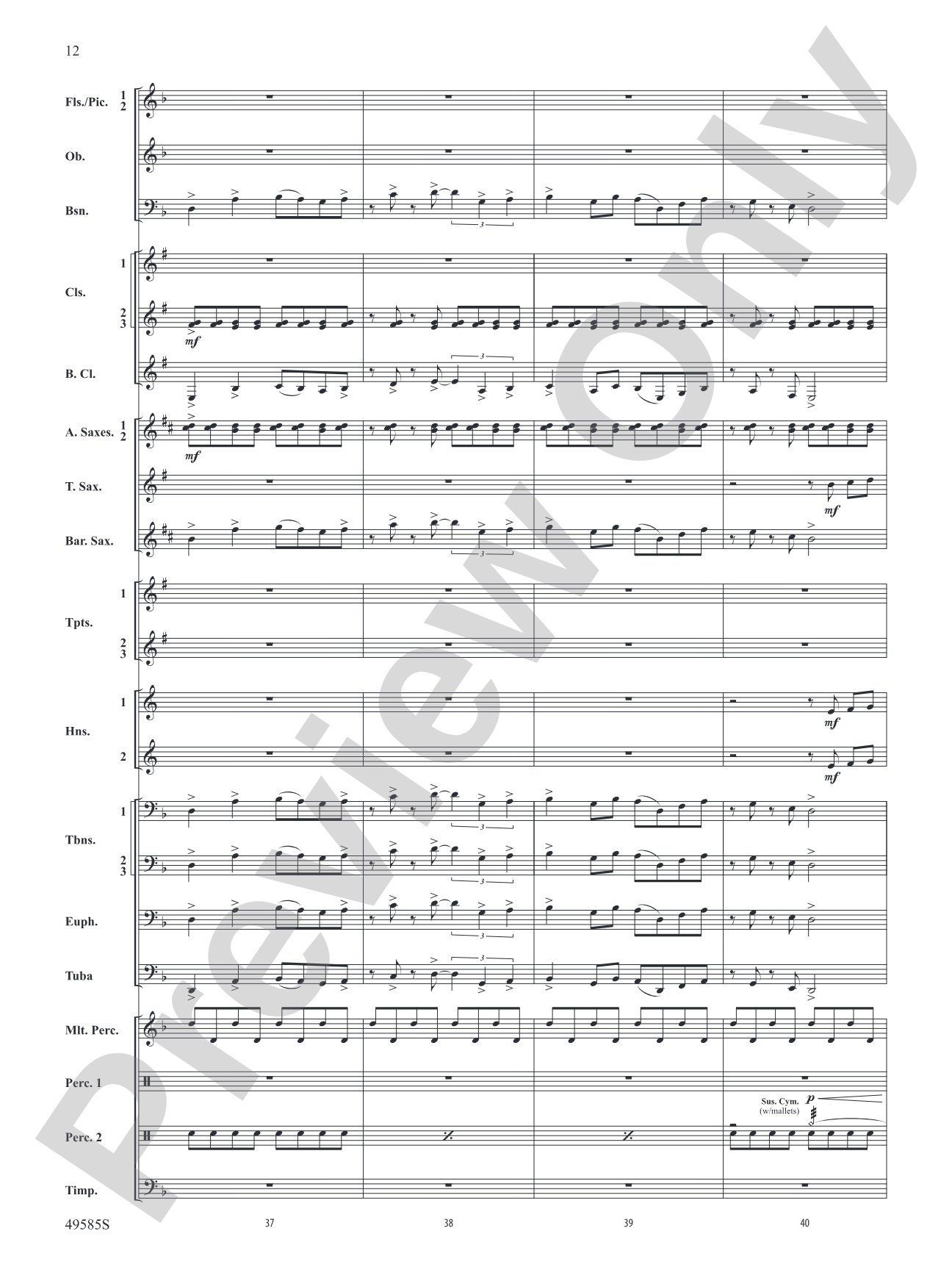 Continuance: Concert Band Conductor Score & Parts