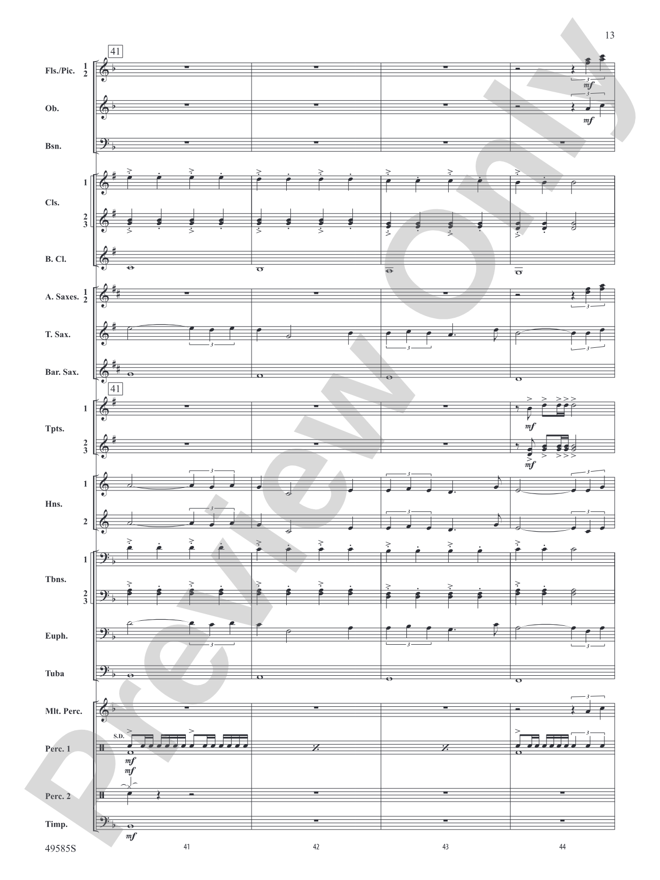 Continuance: Concert Band Conductor Score & Parts