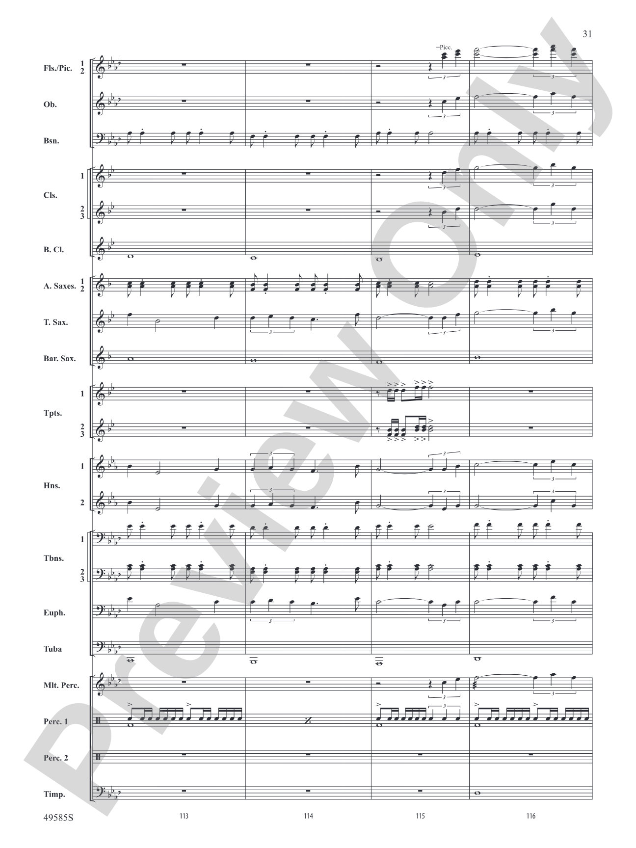 Continuance: Concert Band Conductor Score & Parts