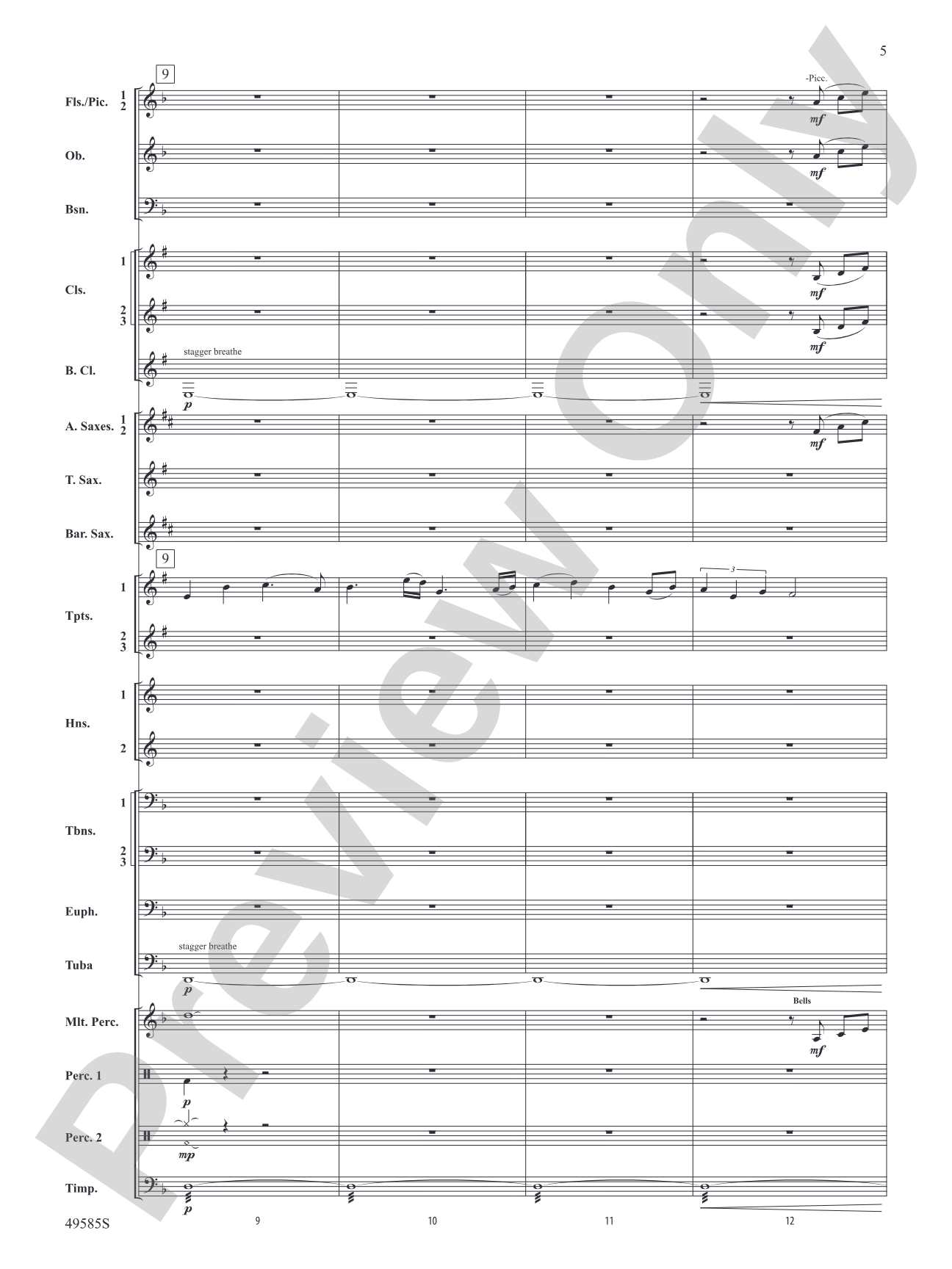 Continuance: Concert Band Conductor Score & Parts