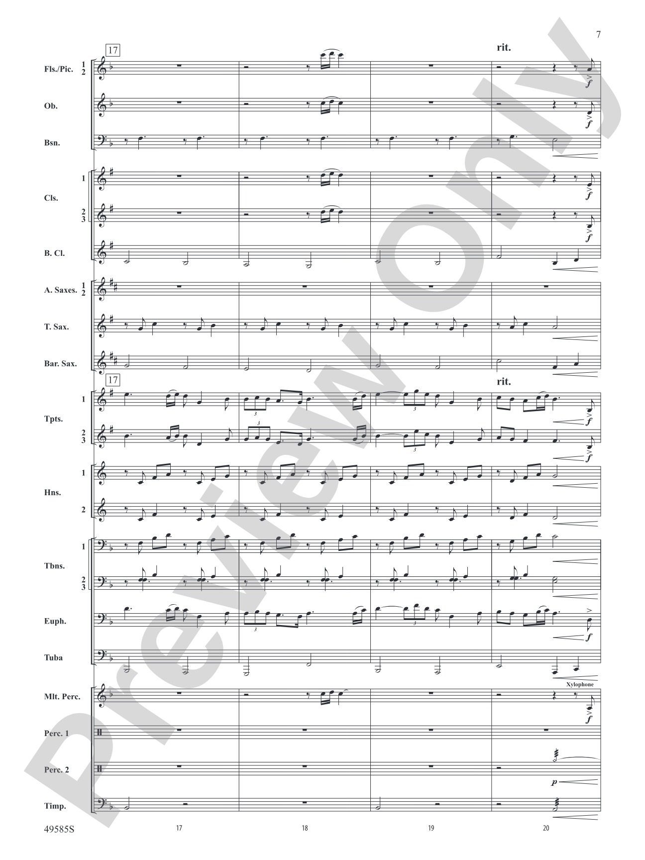 Continuance: Concert Band Conductor Score & Parts