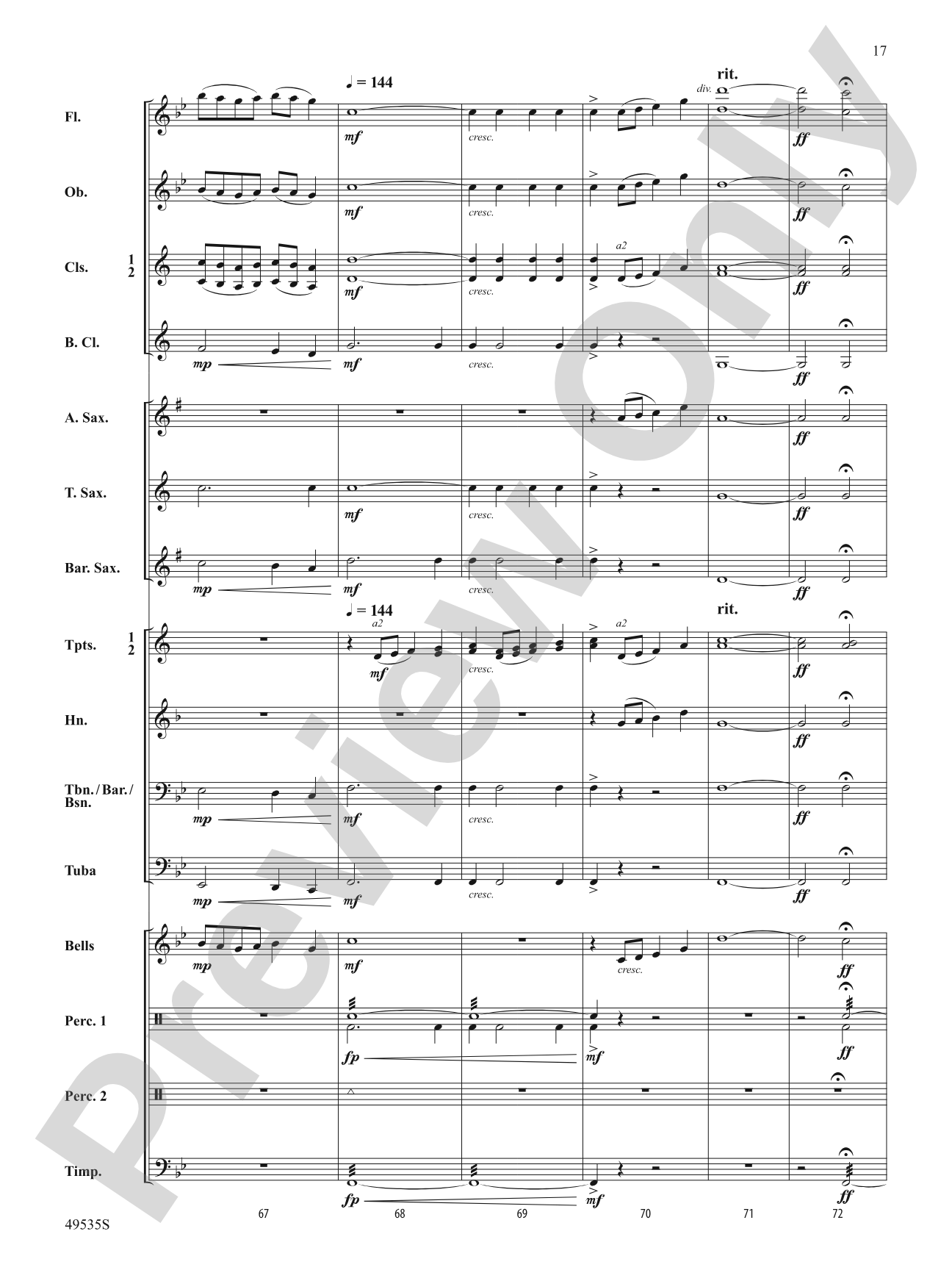 Driving Force: Concert Band Conductor Score & Parts