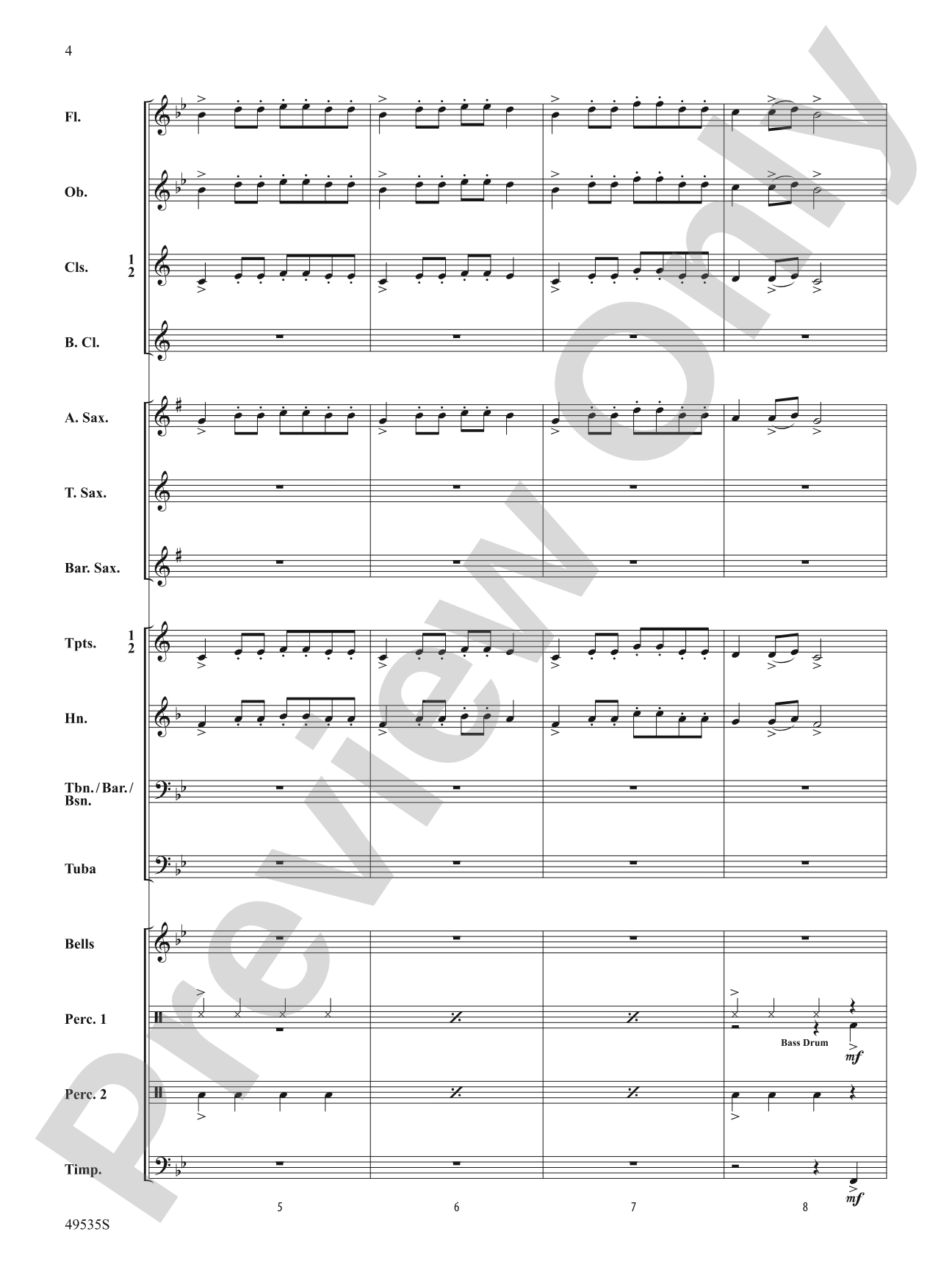 Driving Force: Concert Band Conductor Score & Parts