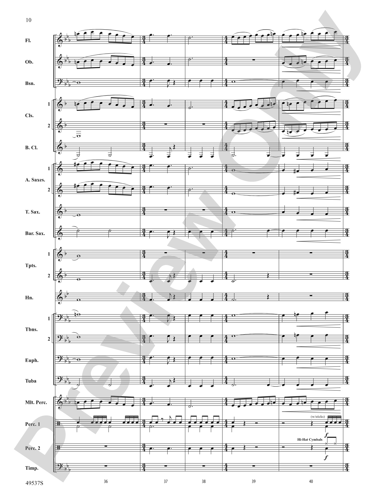 At the Edge of the Sea: Concert Band Conductor Score & Parts
