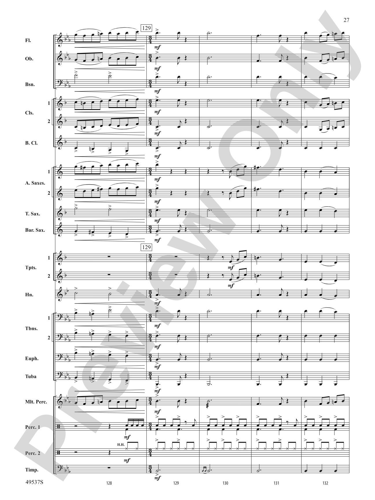 At the Edge of the Sea: Concert Band Conductor Score & Parts