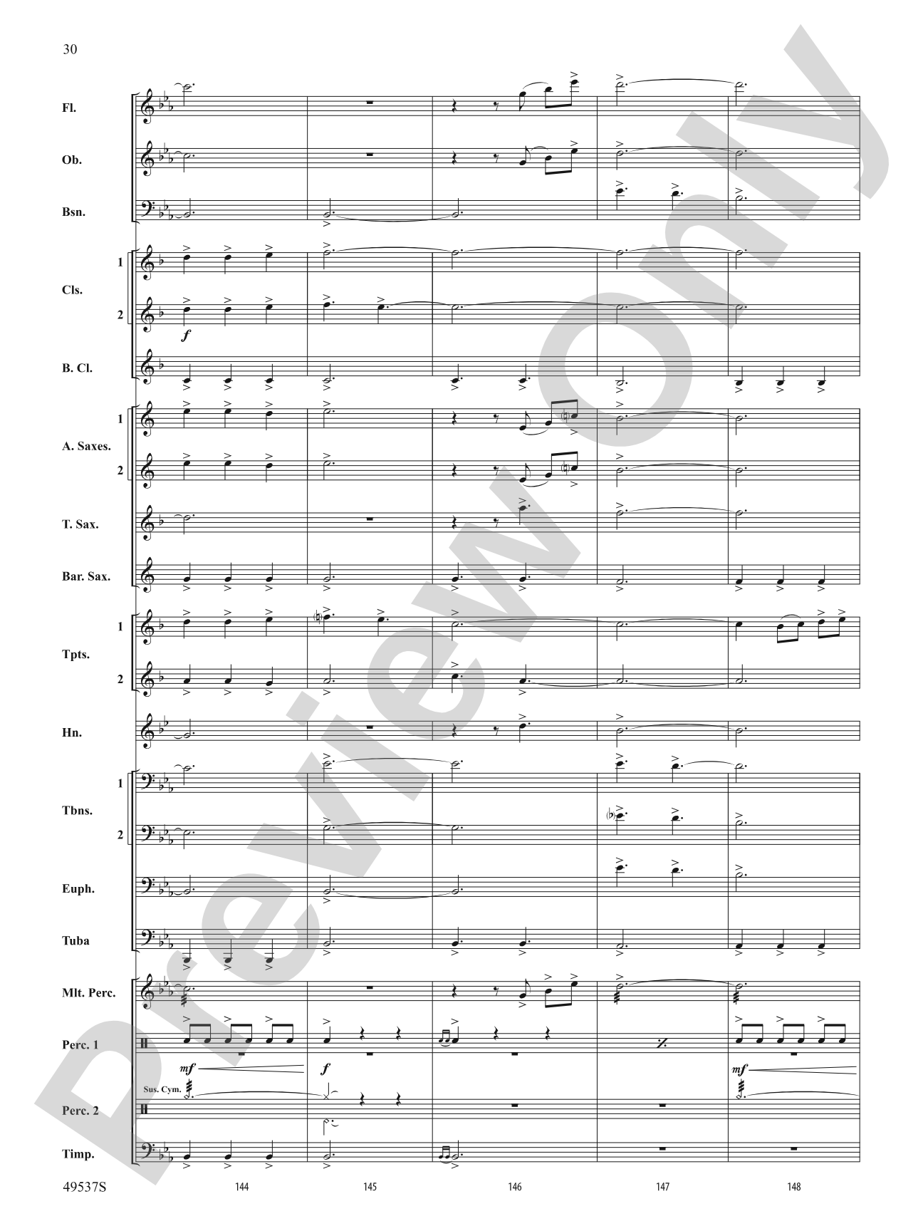 At the Edge of the Sea: Concert Band Conductor Score & Parts
