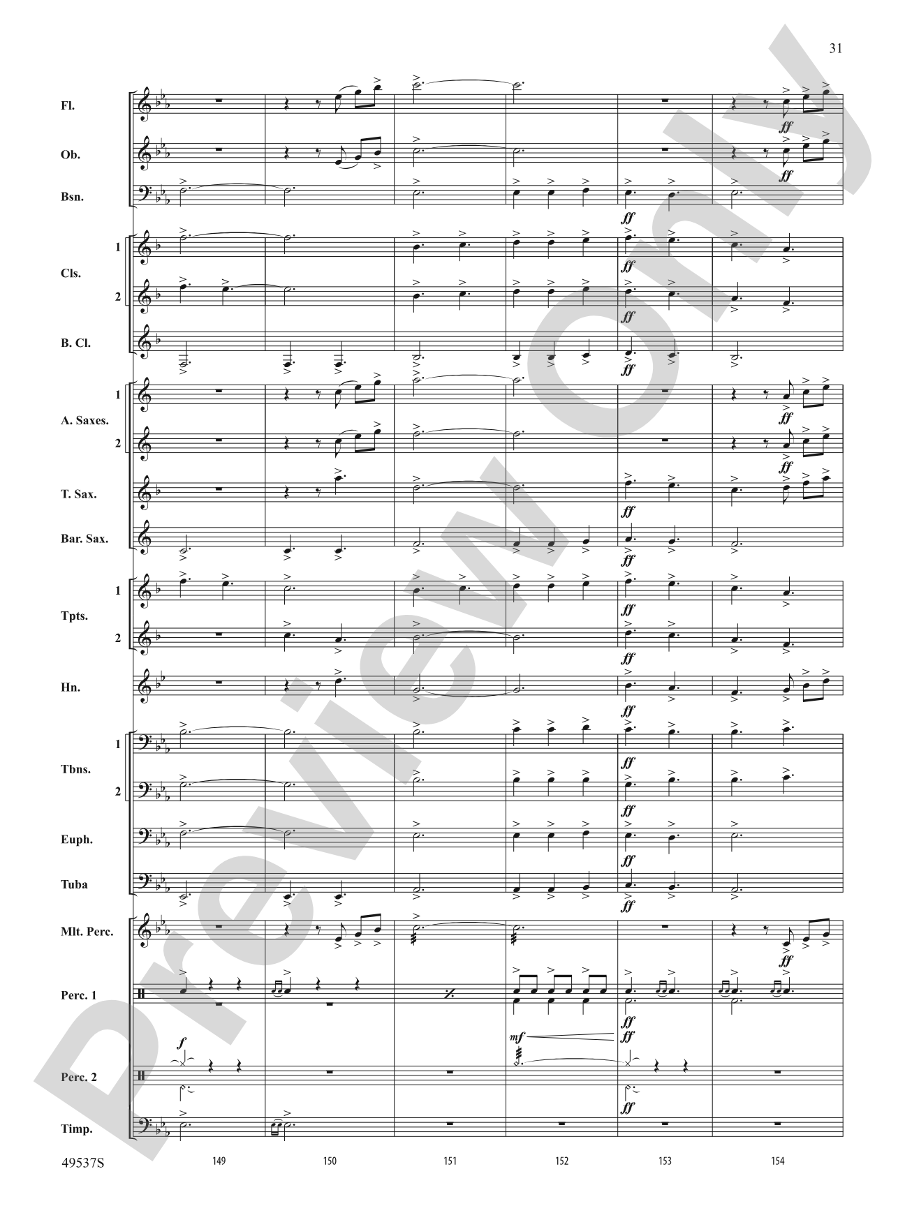 At the Edge of the Sea: Concert Band Conductor Score & Parts