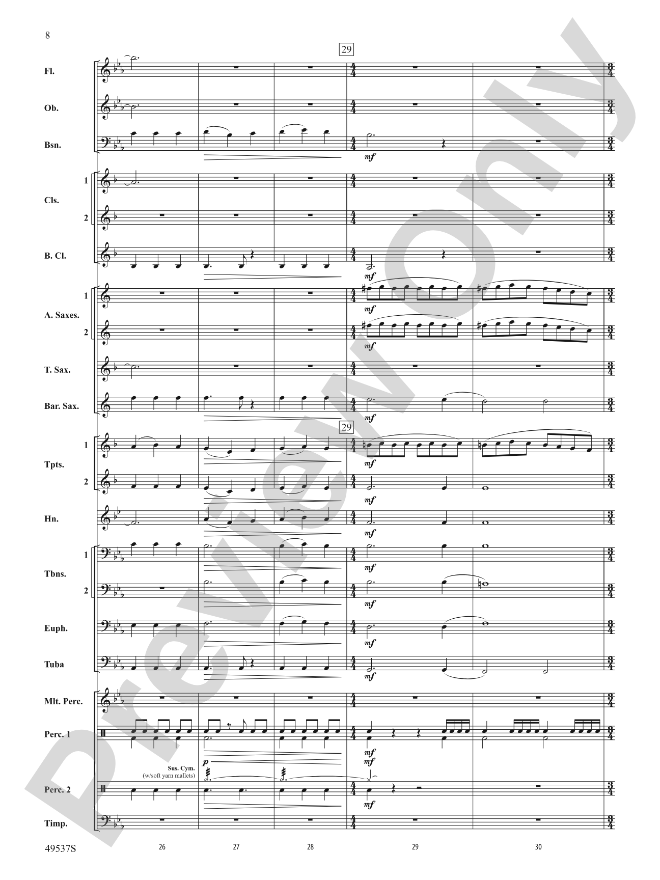 At the Edge of the Sea: Concert Band Conductor Score & Parts