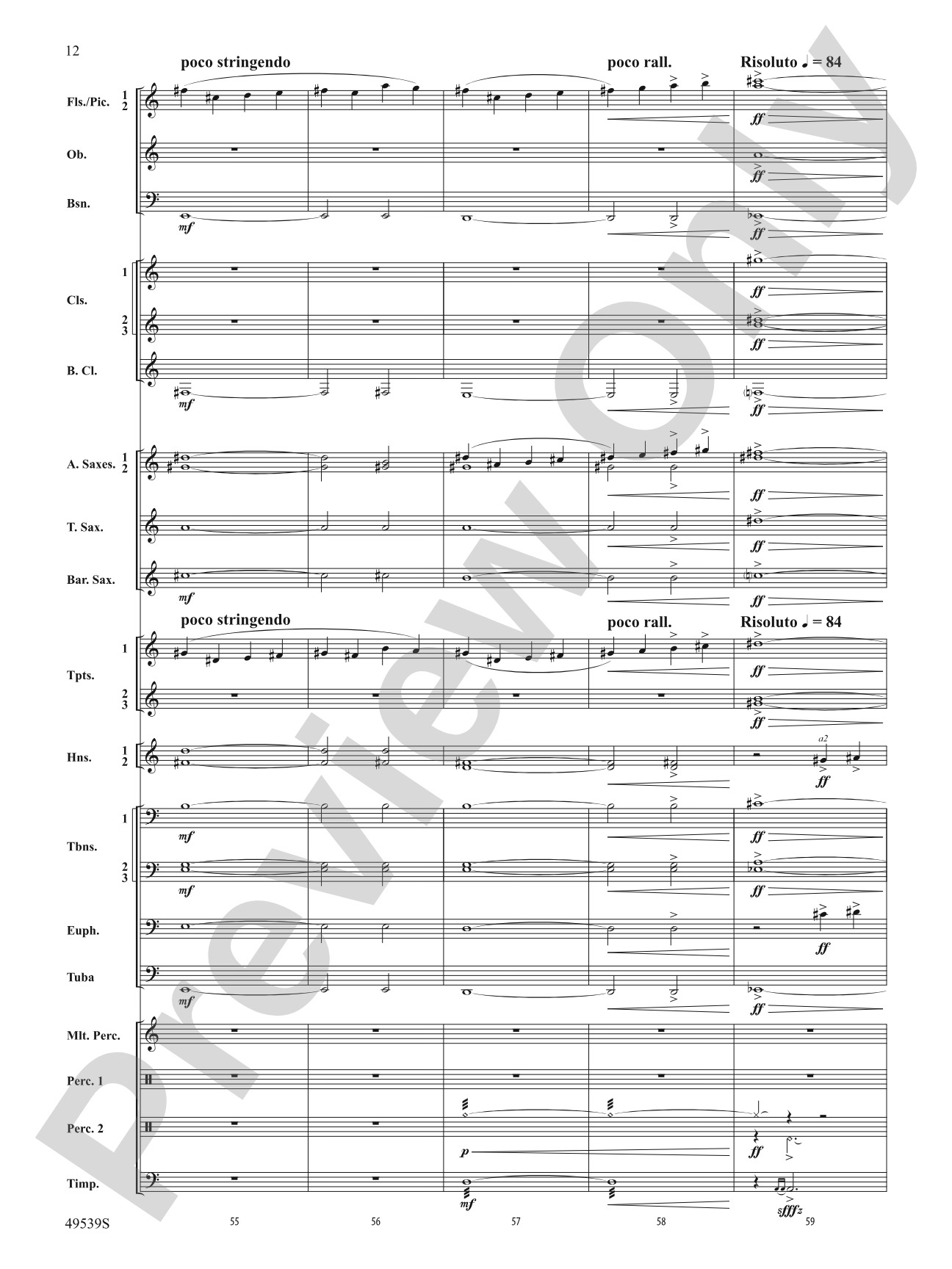 Union Hymn Variants: Concert Band Conductor Score & Parts