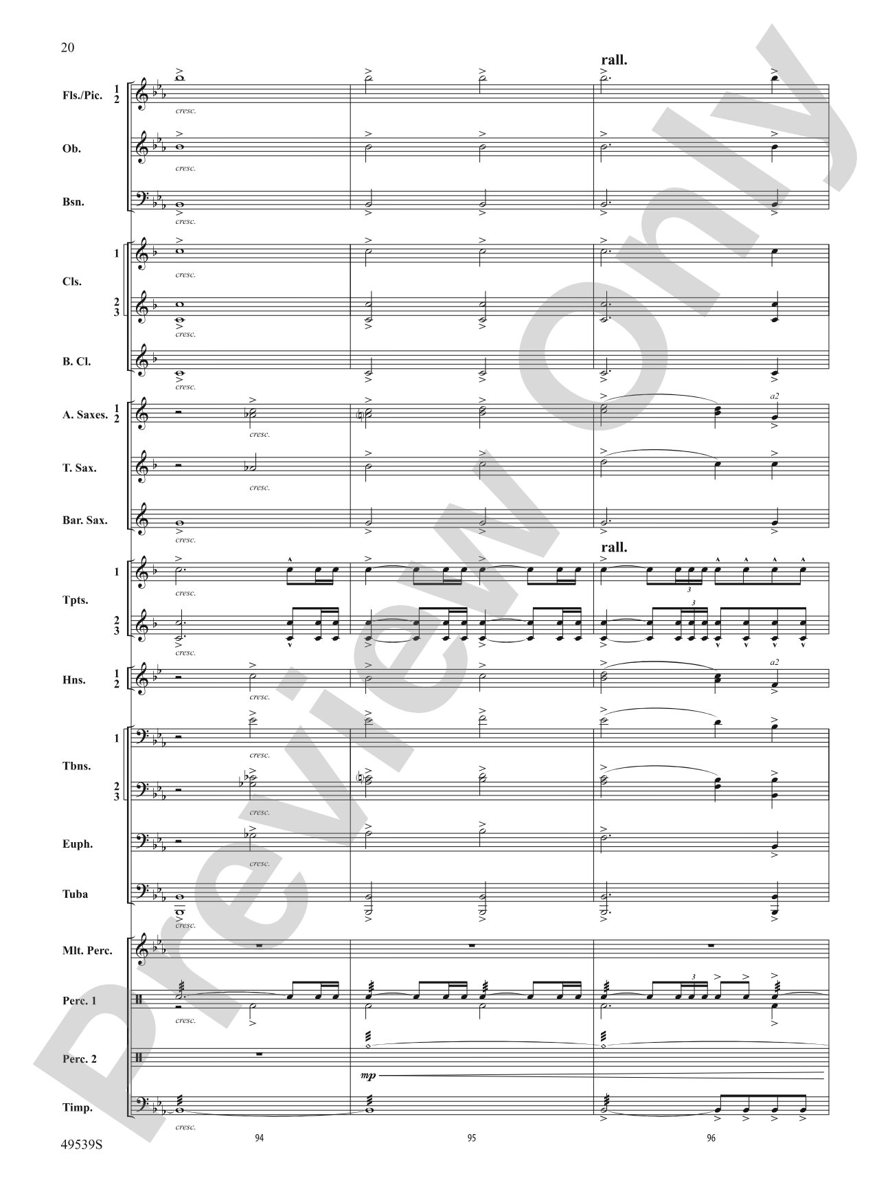 Union Hymn Variants: Concert Band Conductor Score & Parts