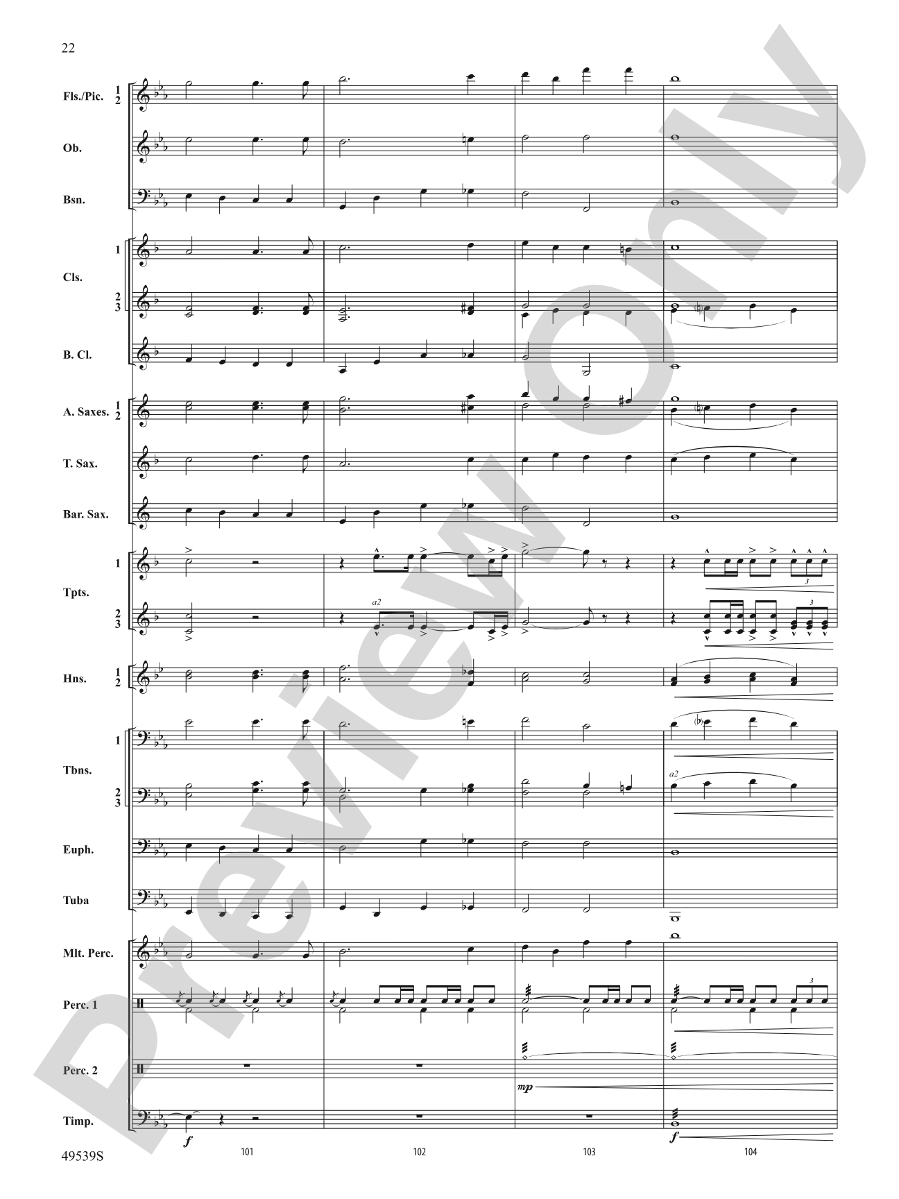 Union Hymn Variants: Concert Band Conductor Score & Parts