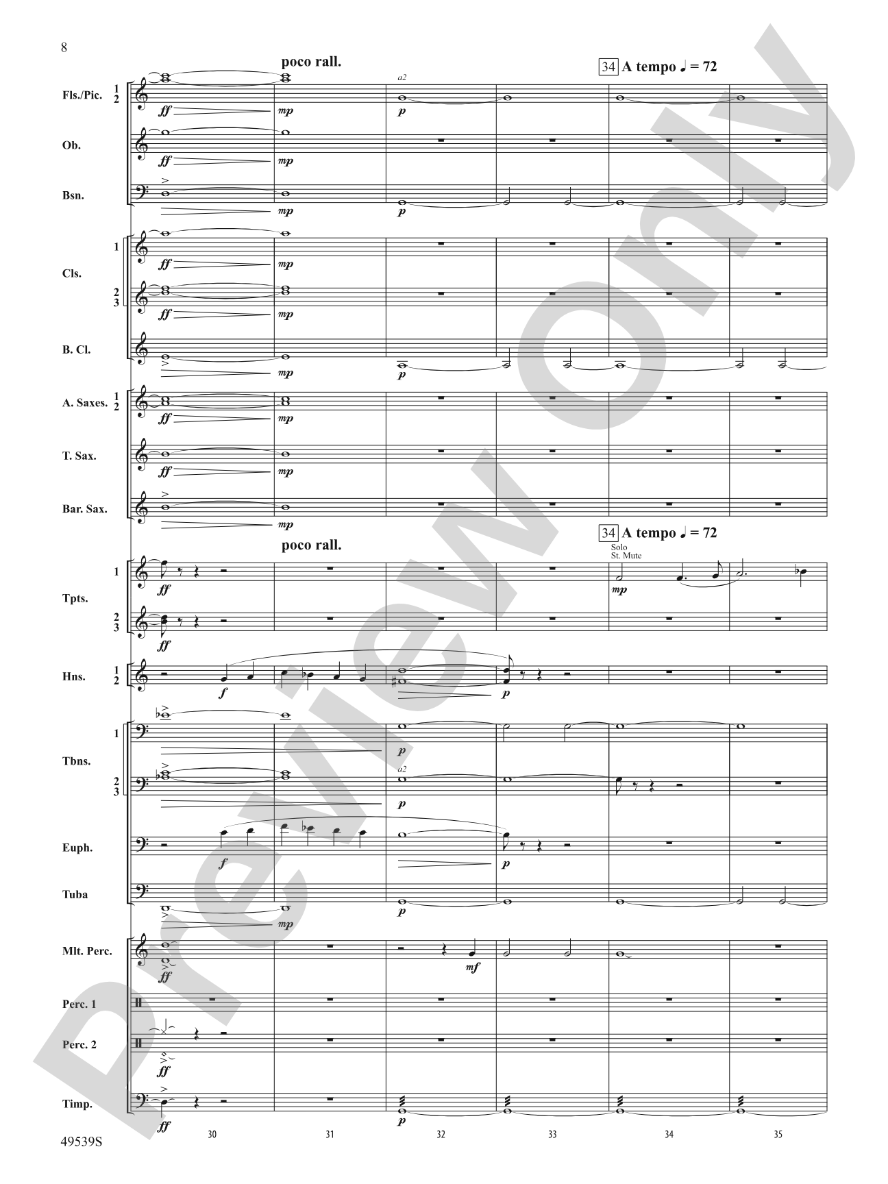 Union Hymn Variants: Concert Band Conductor Score & Parts