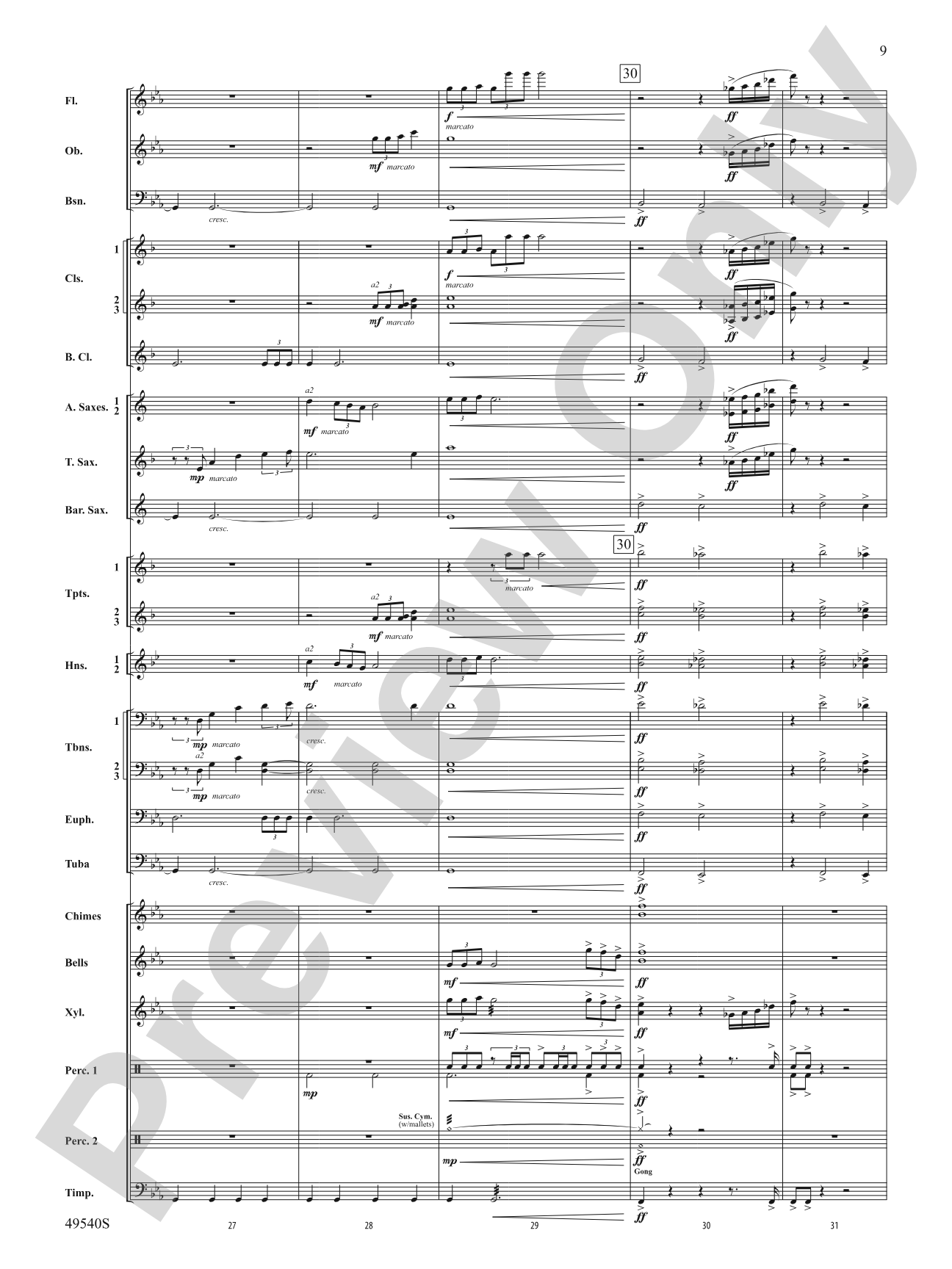 Gem City Fanfare: Concert Band Conductor Score & Parts