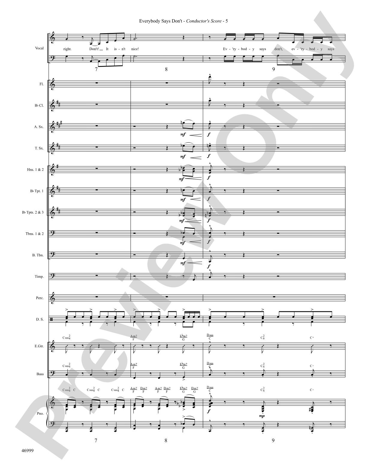 Everybody Says Don't: Choral SoundPax