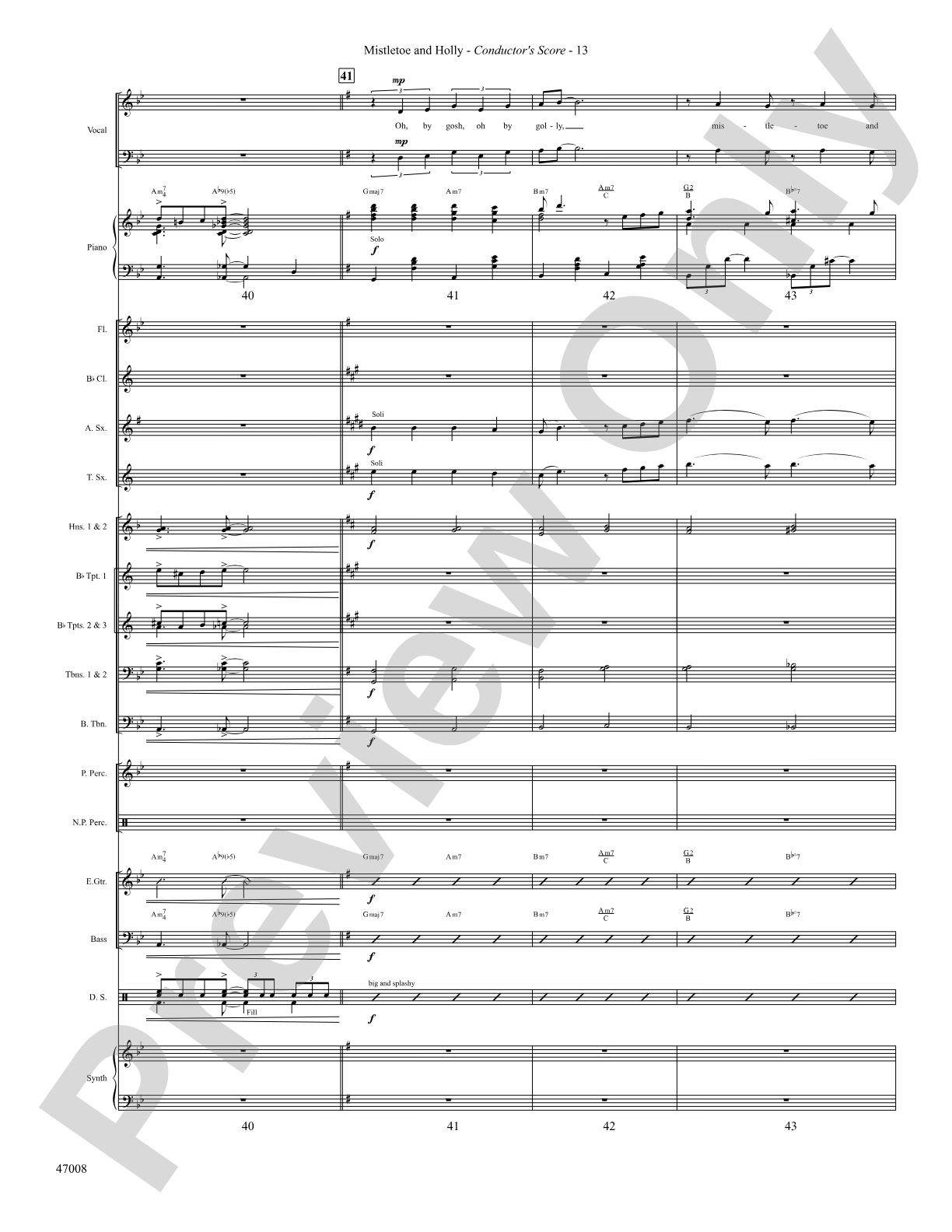 Mistletoe and Holly: Score