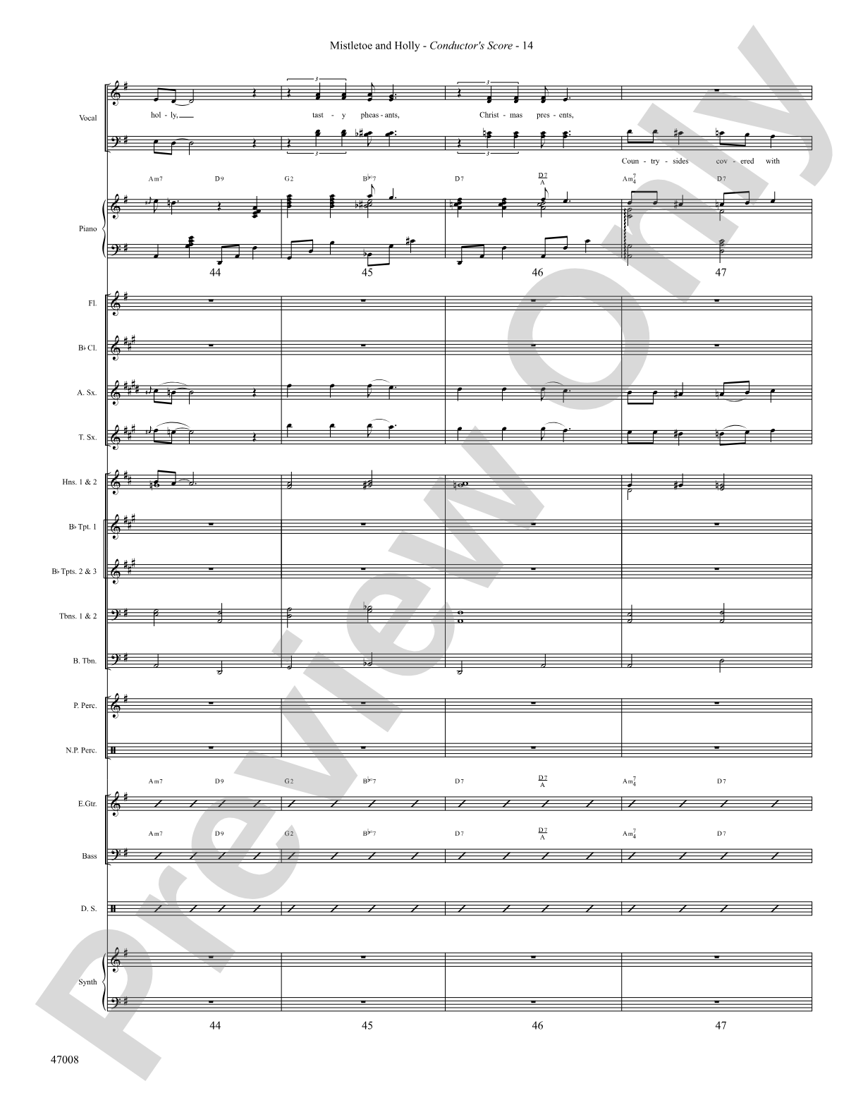 Mistletoe and Holly: Score