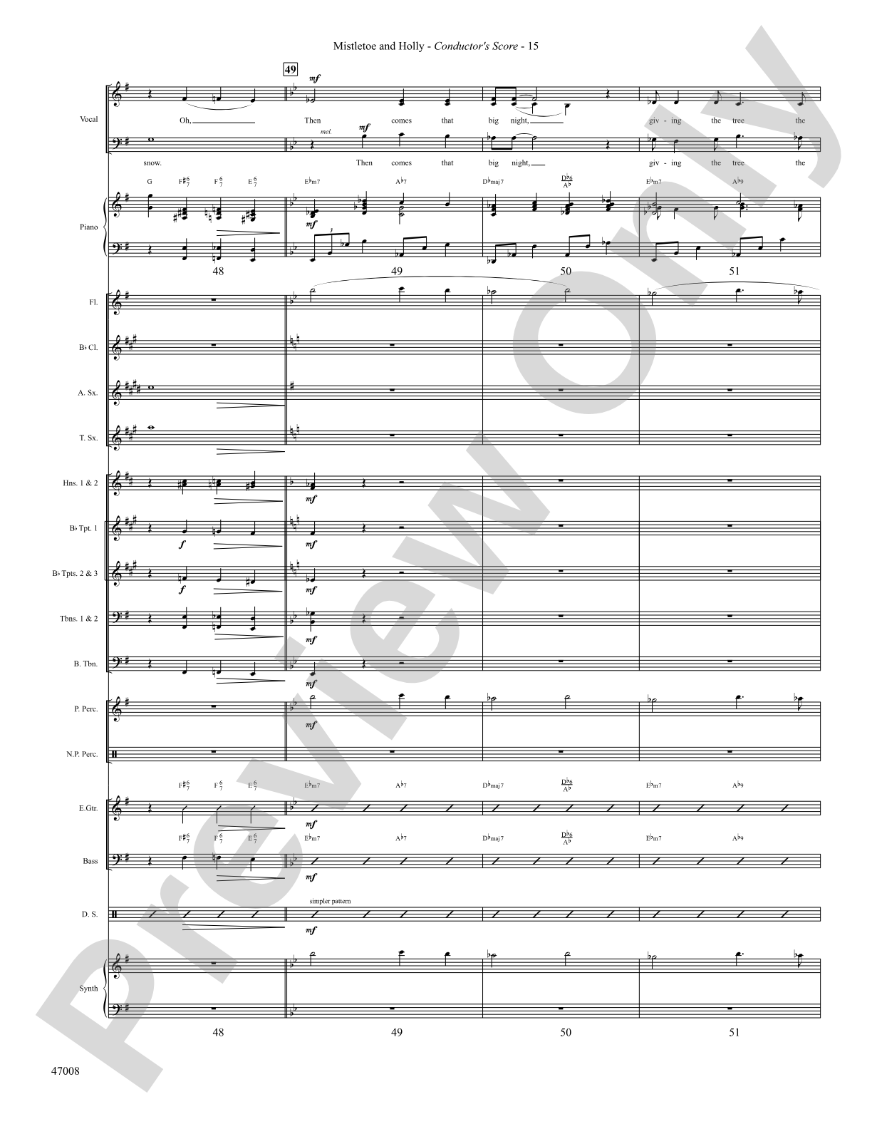 Mistletoe and Holly: Score