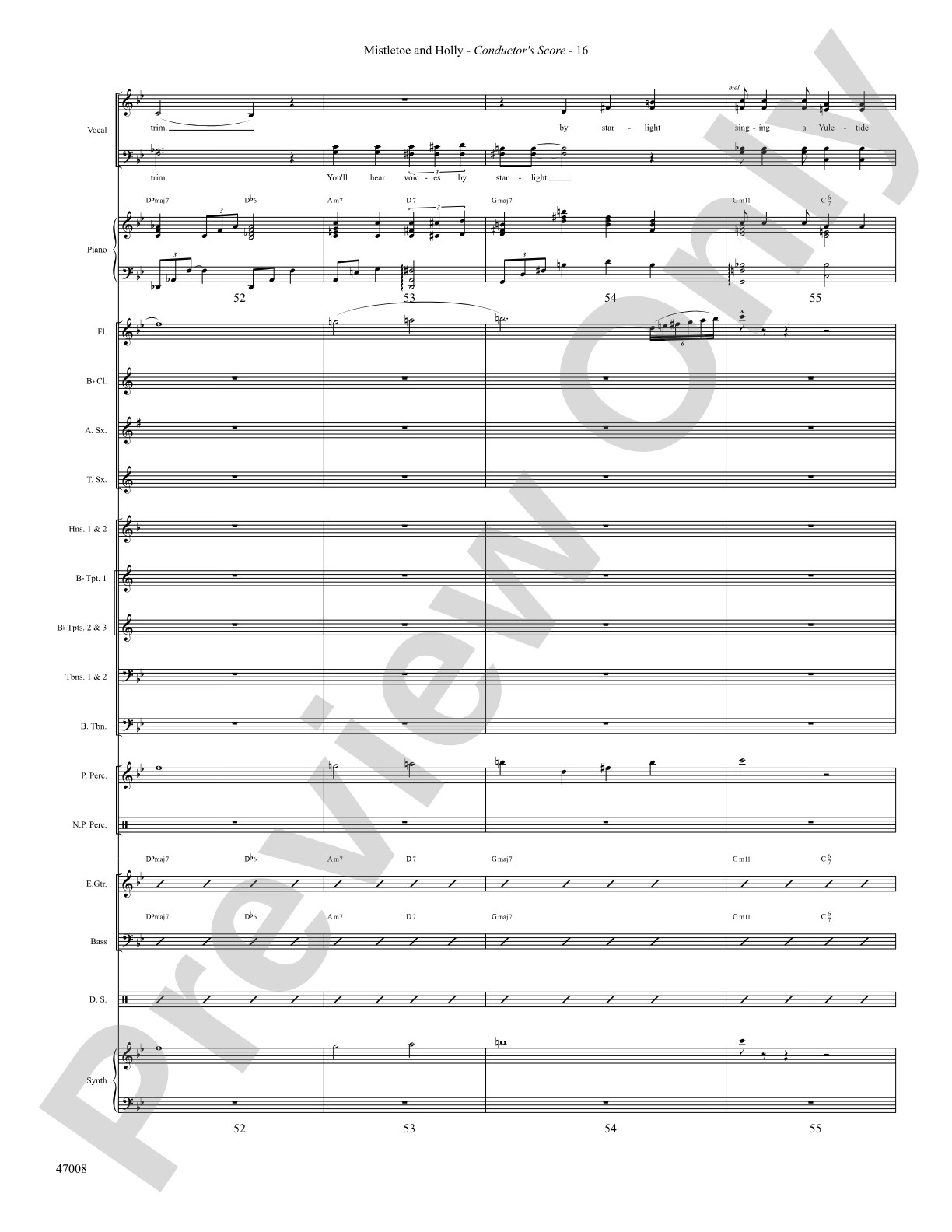 Mistletoe and Holly: Score