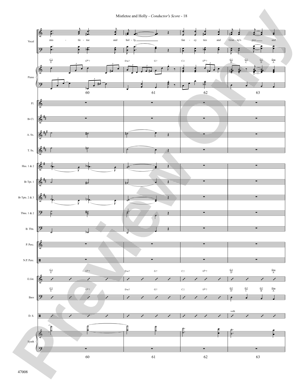 Mistletoe and Holly: Score