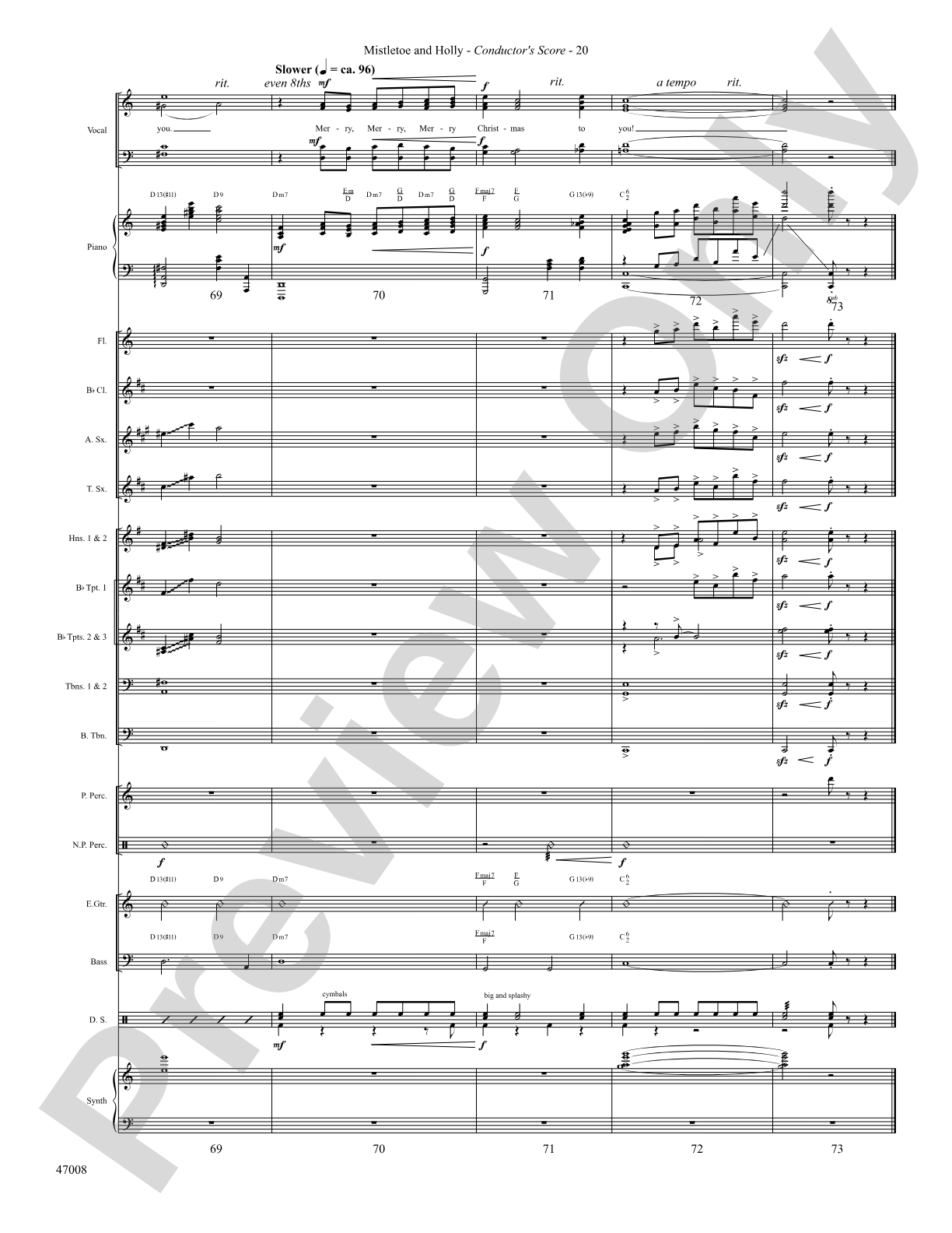 Mistletoe and Holly: Score