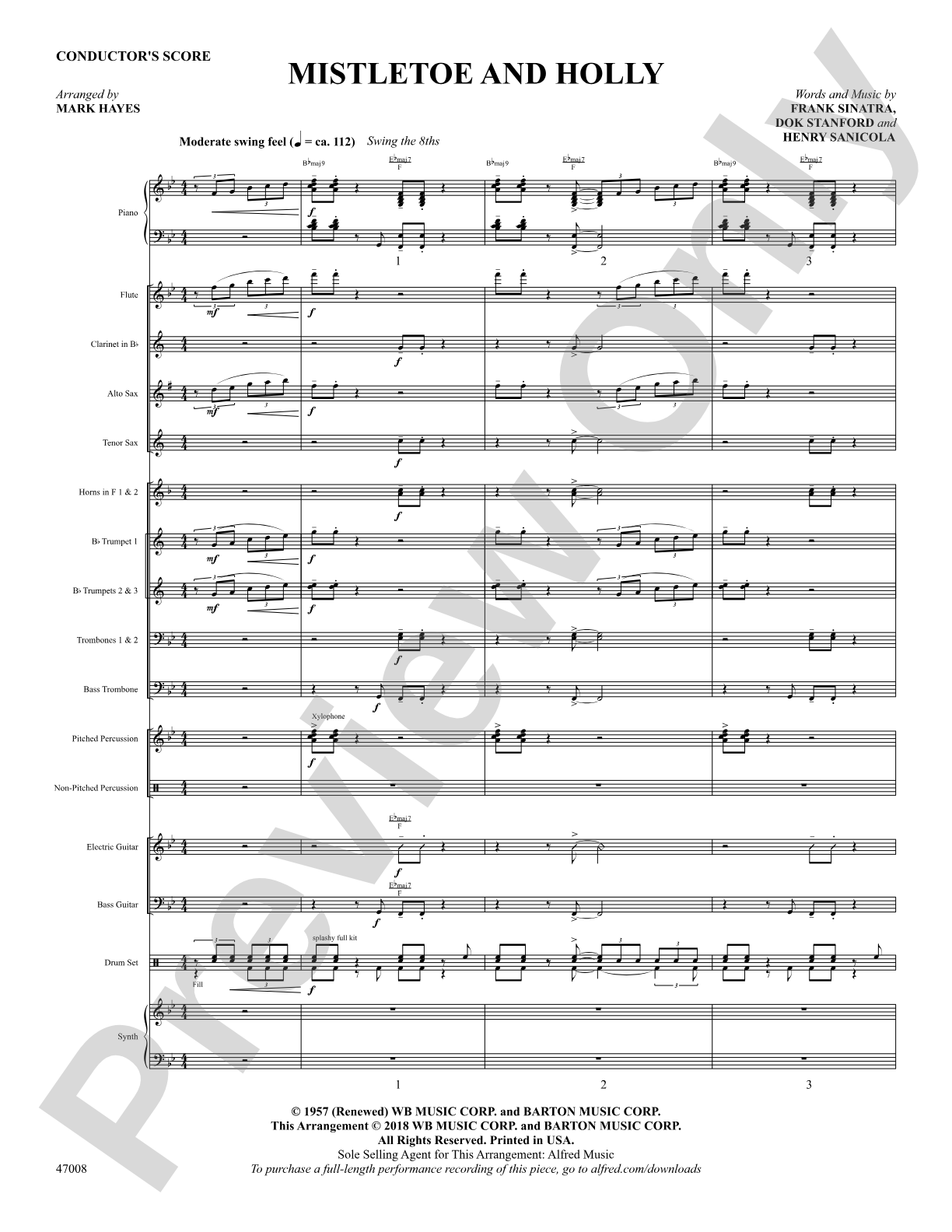 Mistletoe and Holly: Score