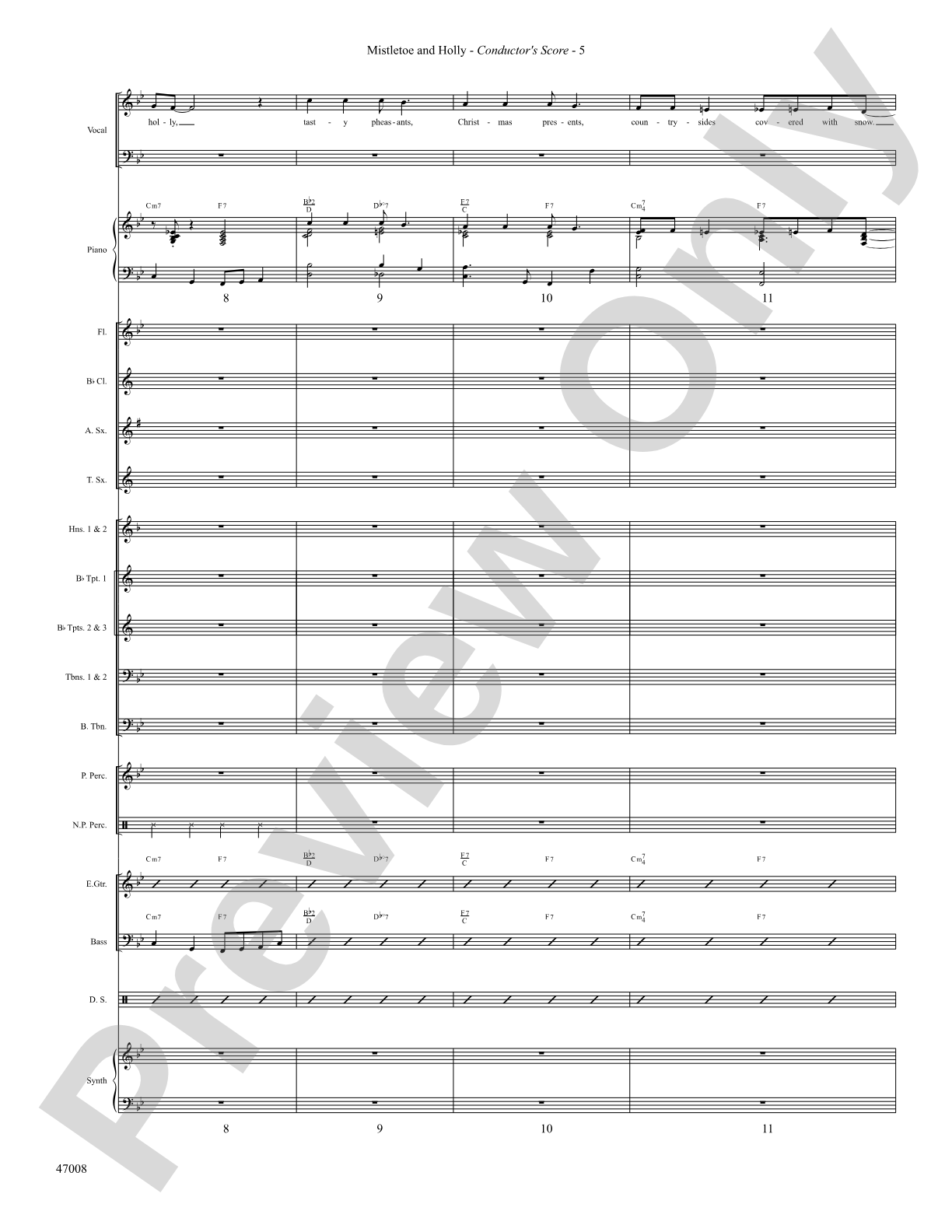 Mistletoe and Holly: Score