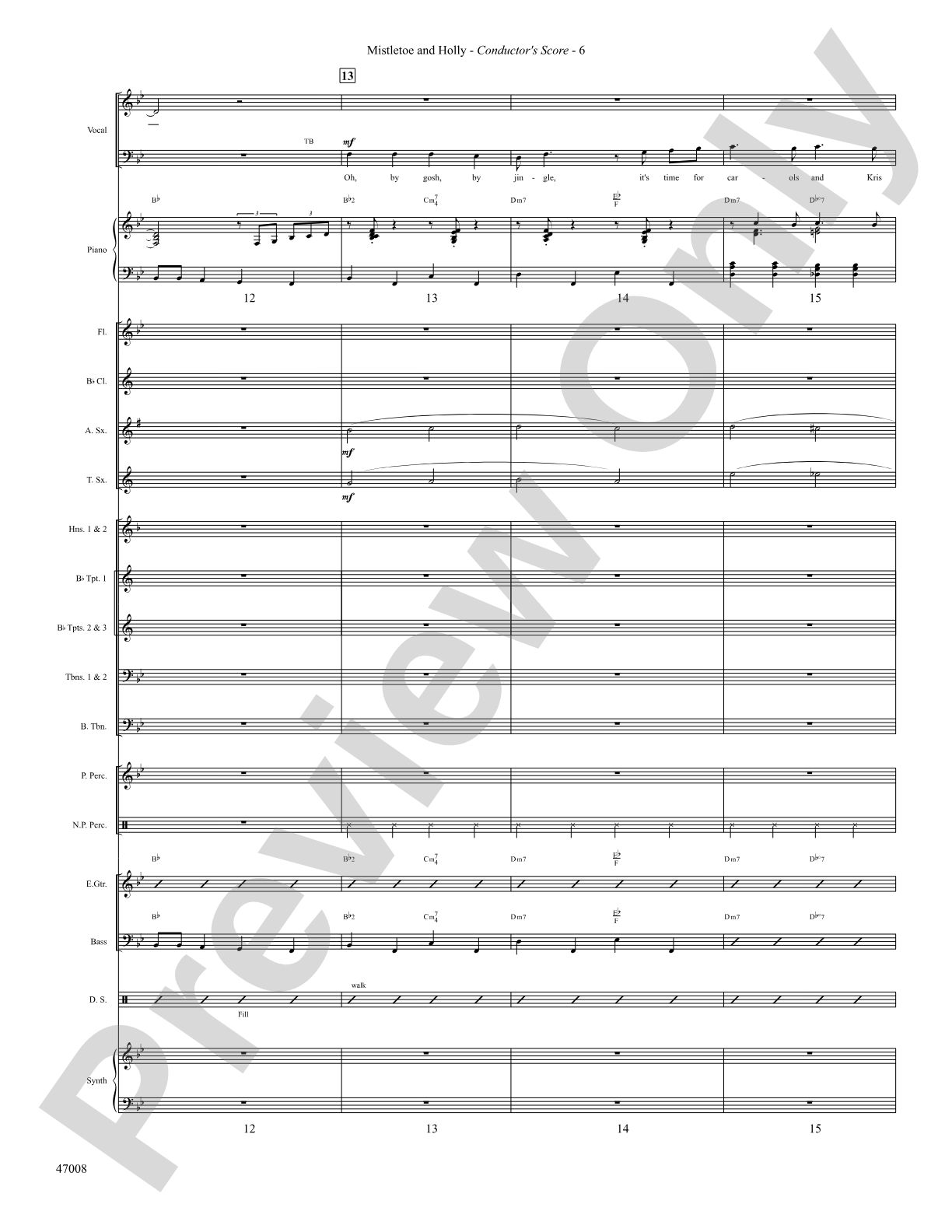 Mistletoe and Holly: Score