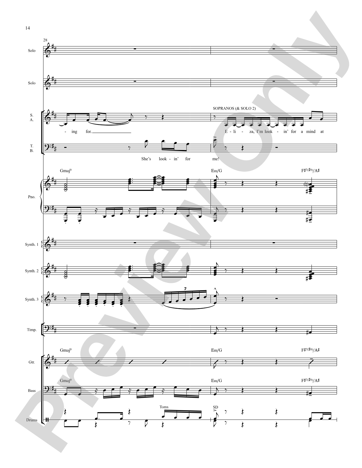 The Schuyler Sisters: Score