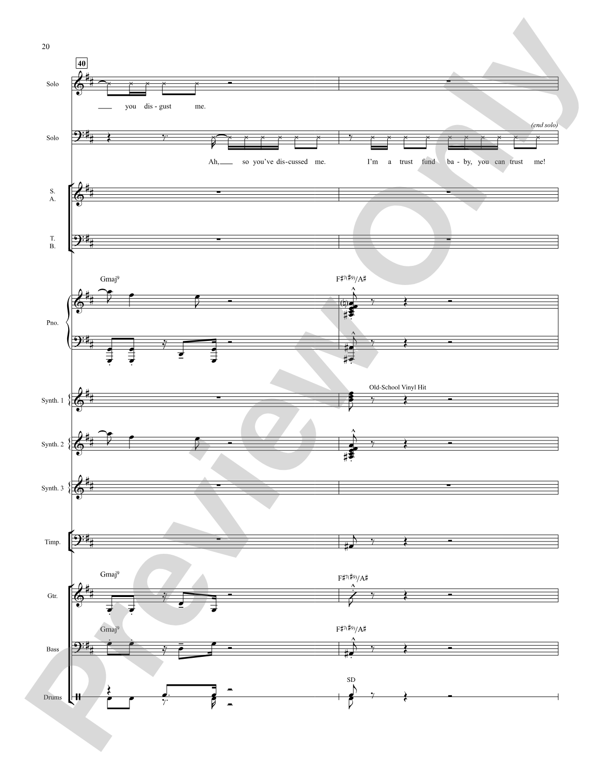 The Schuyler Sisters: Score