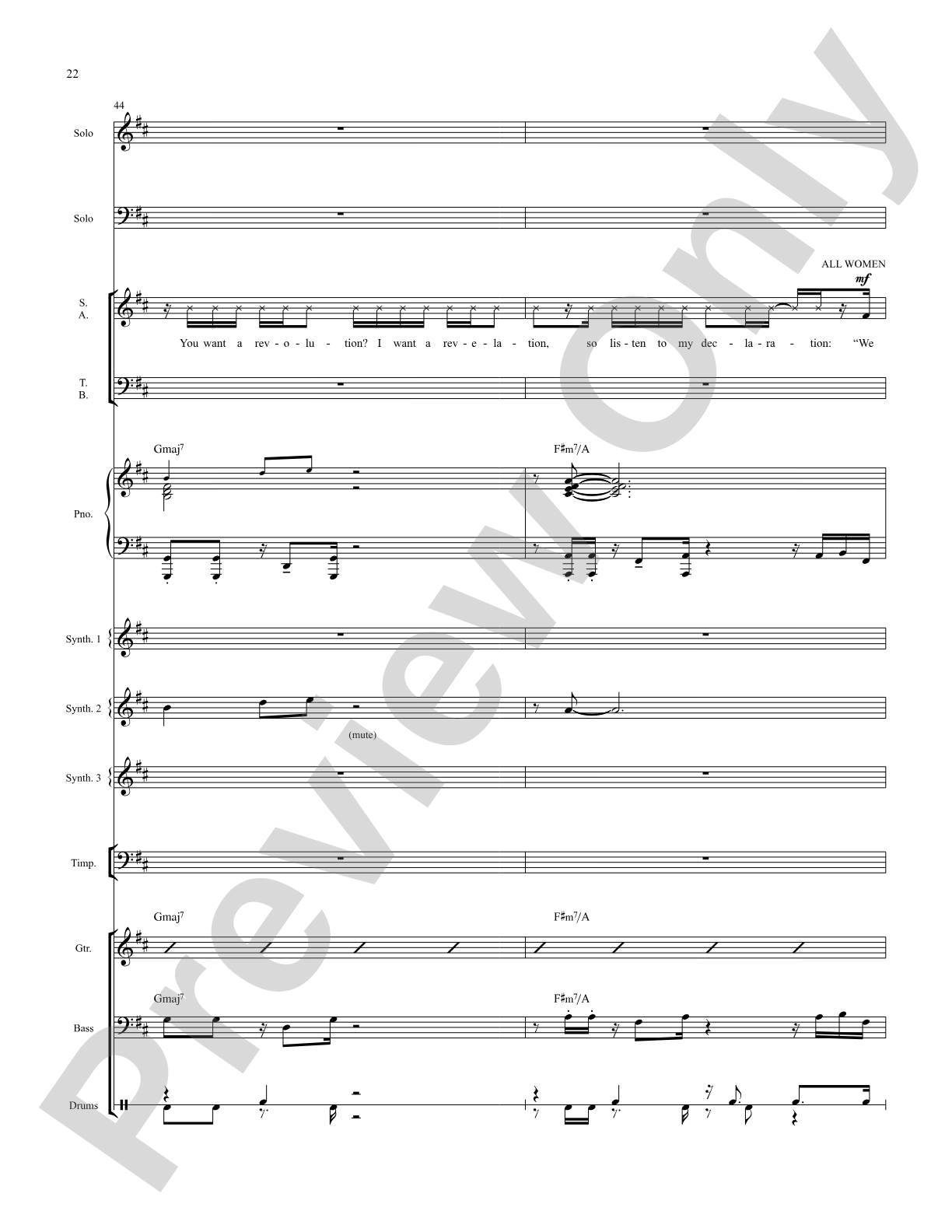 The Schuyler Sisters: Score