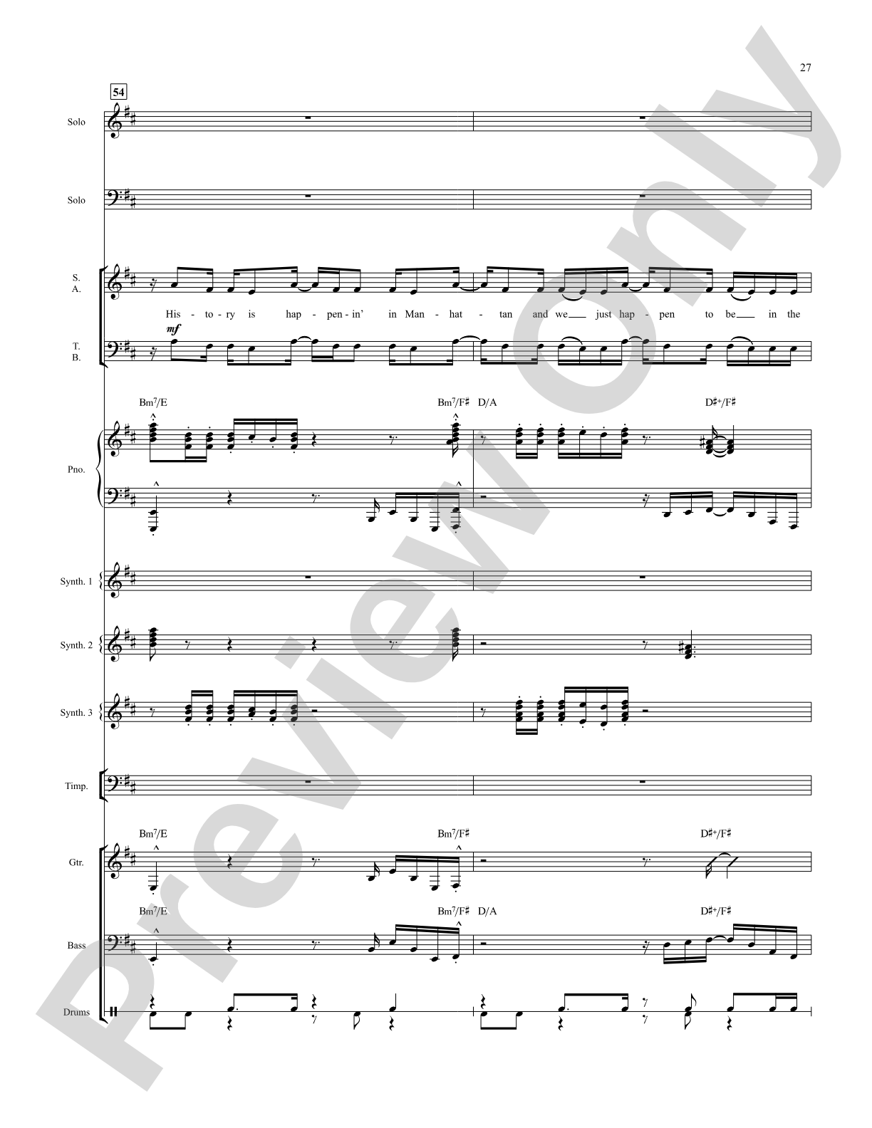 The Schuyler Sisters: Score