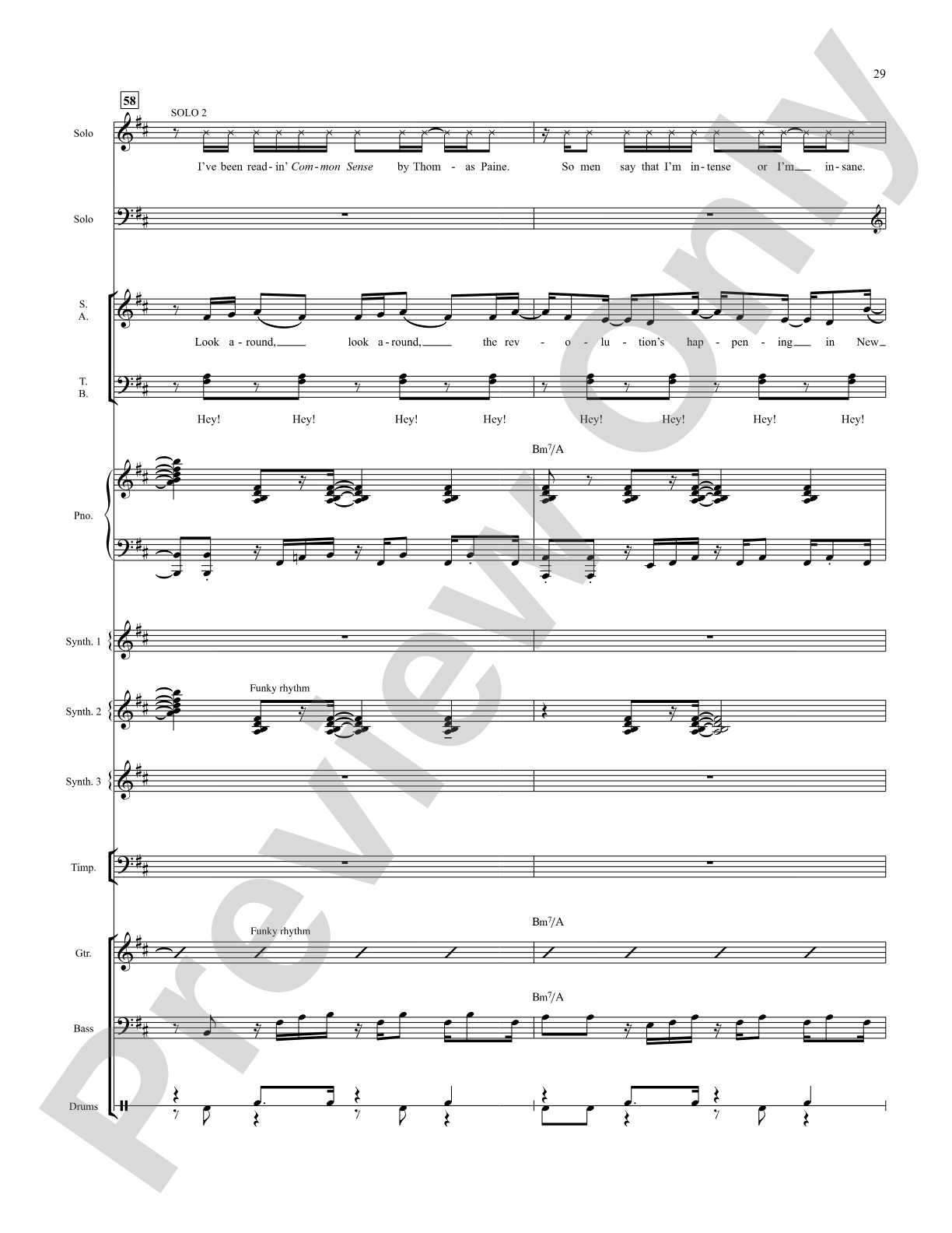 The Schuyler Sisters: Score