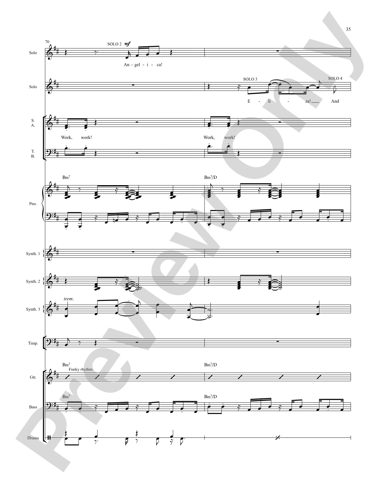 The Schuyler Sisters: Score