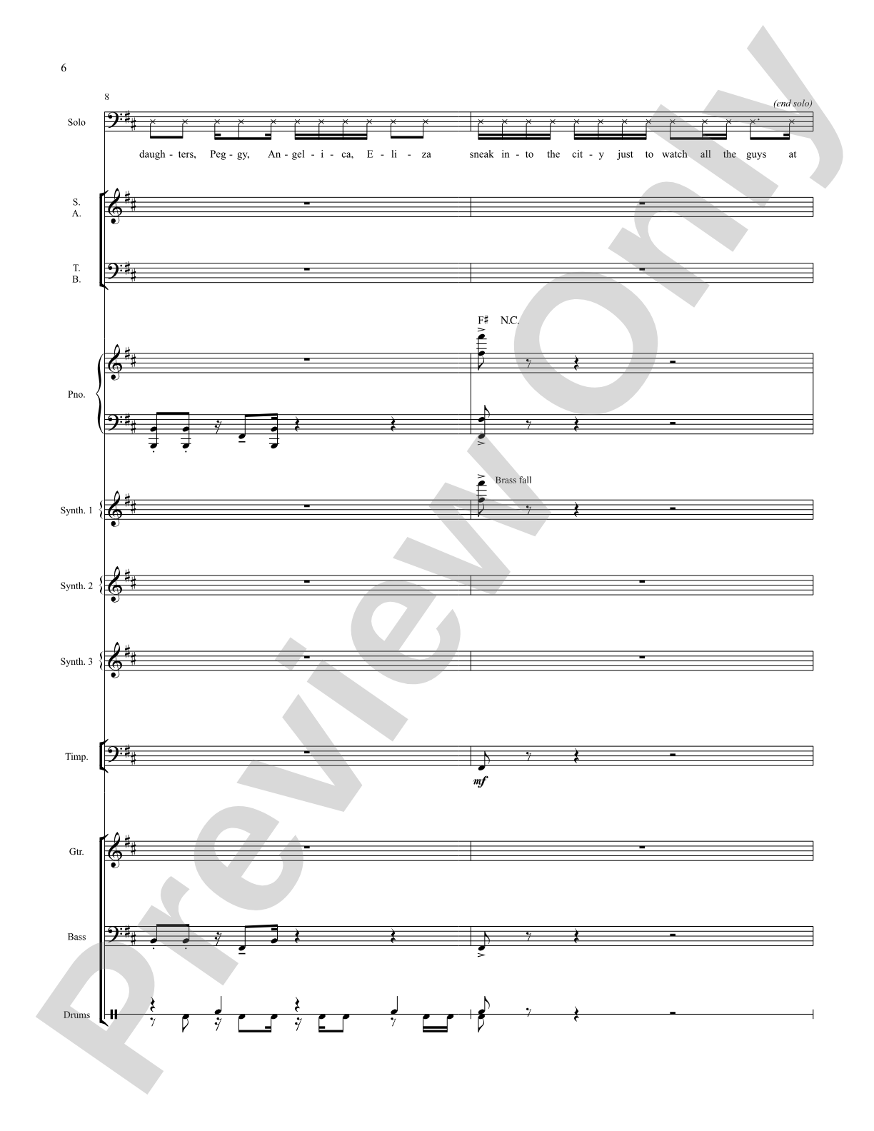 The Schuyler Sisters: Score