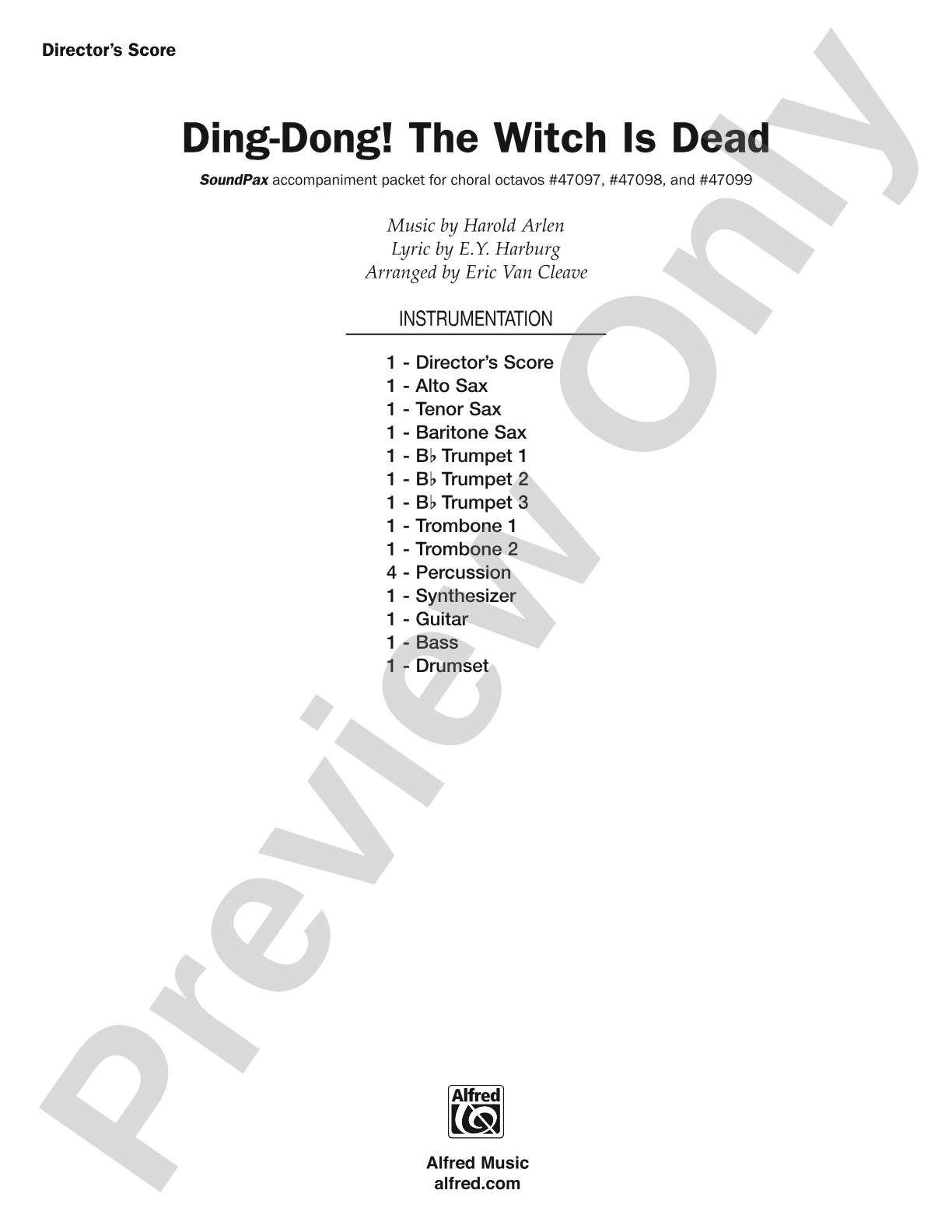 Ding-Dong! The Witch Is Dead: Choral SoundPax