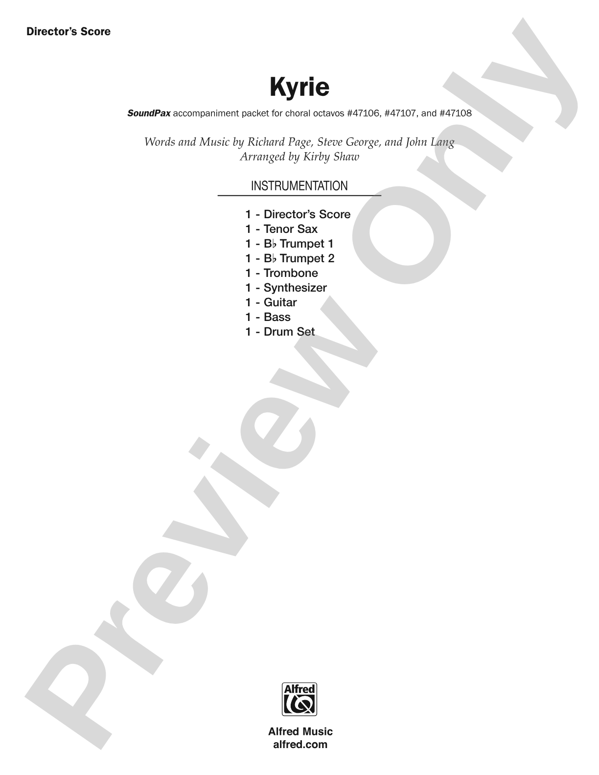 Kyrie: Choral SoundPax