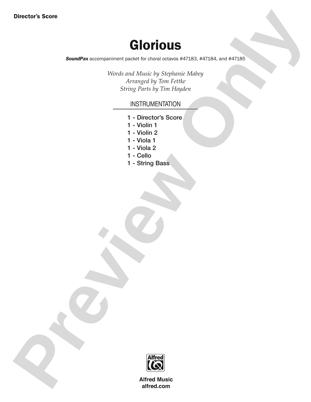 Glorious: Choral SoundPax