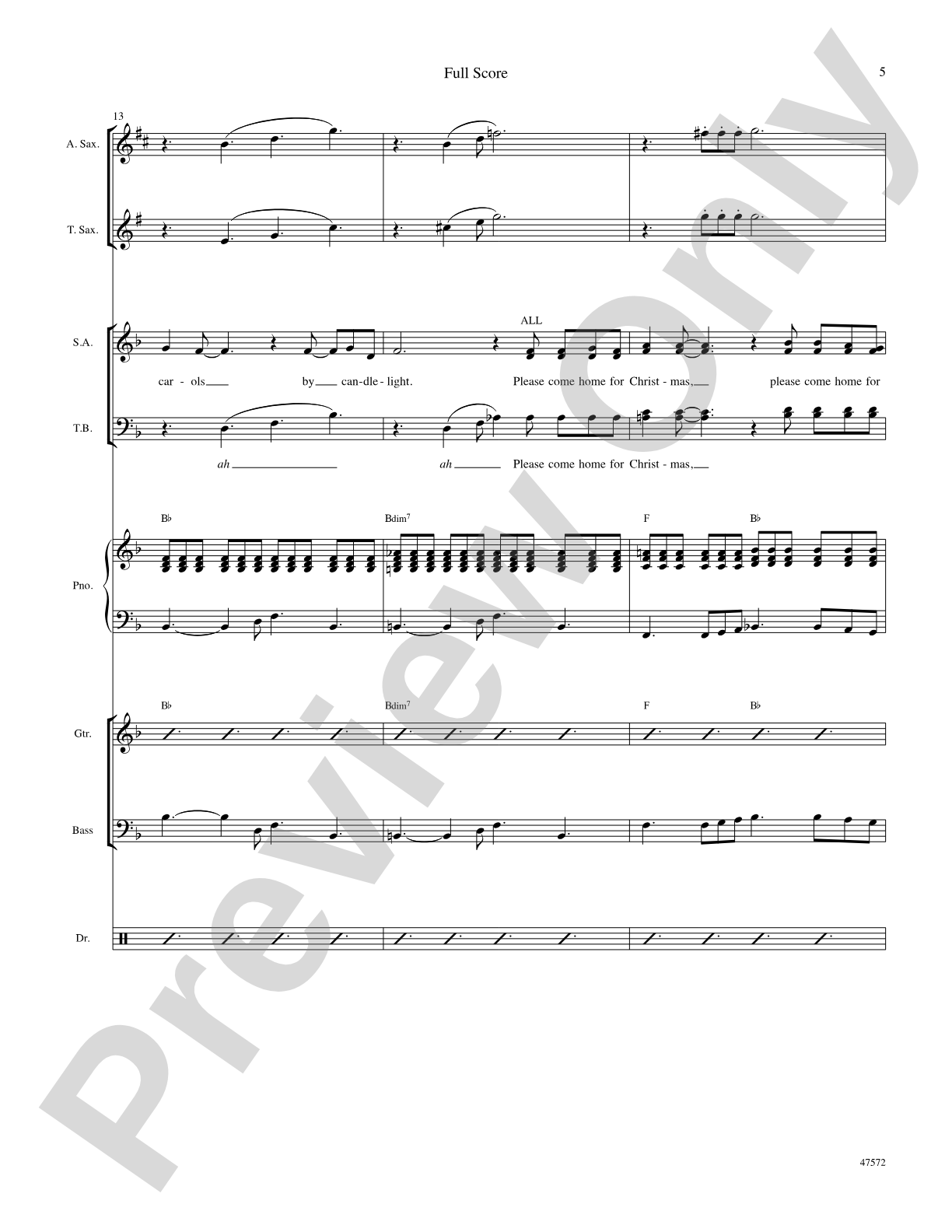 Please Come Home for Christmas: Choral SoundPax