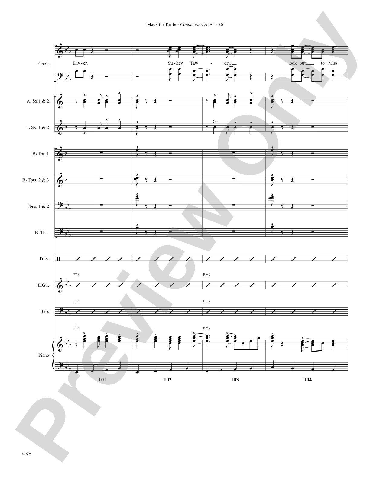 Mack the Knife: Choral SoundPax