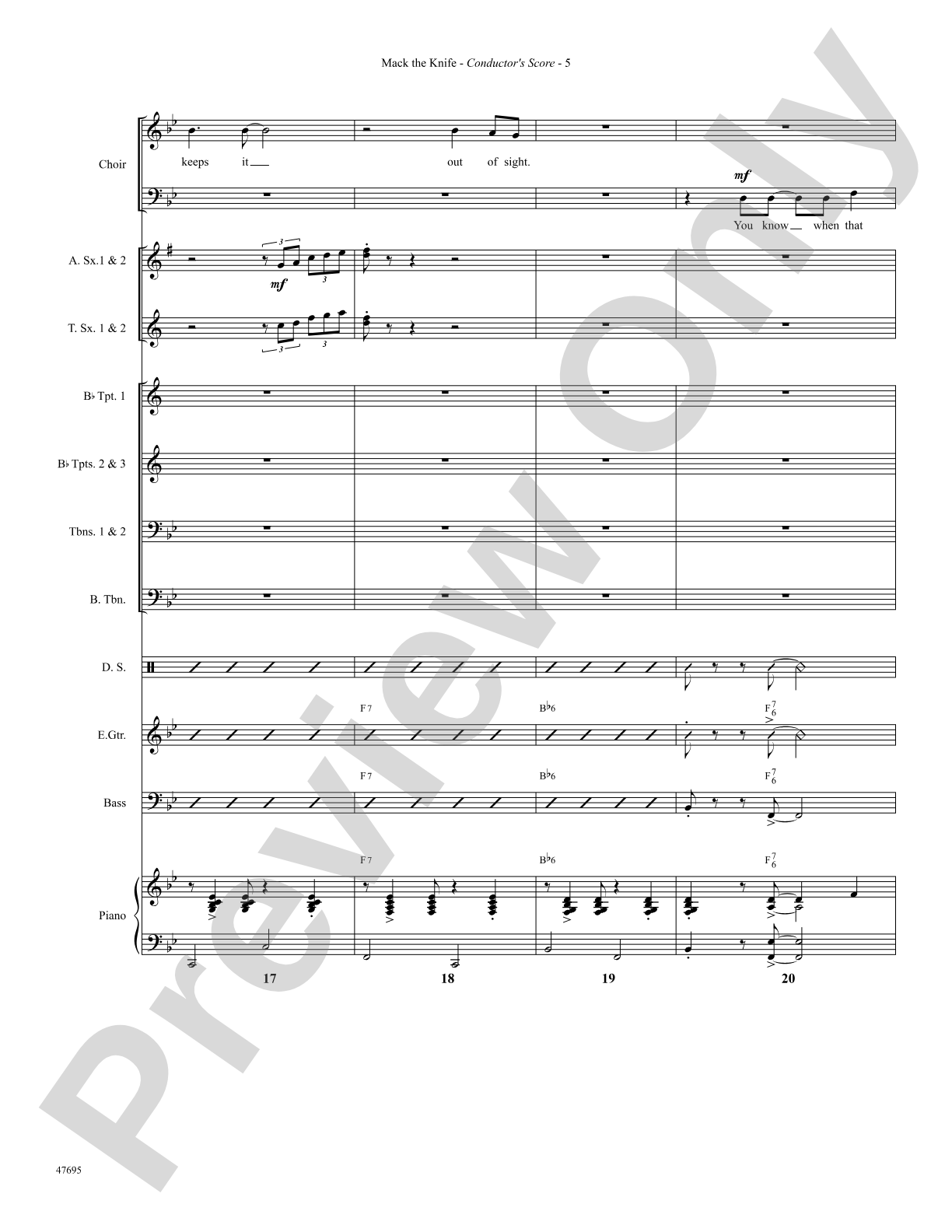 Mack the Knife: Choral SoundPax