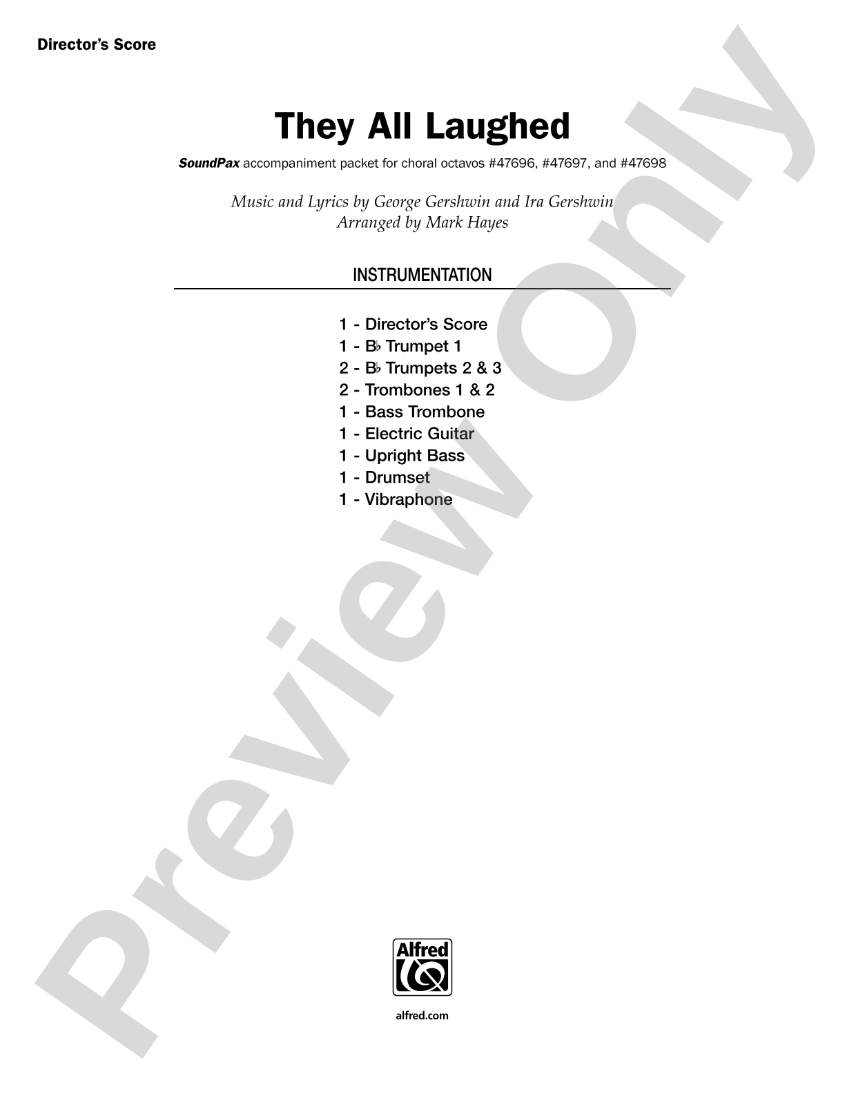 They All Laughed: Choral SoundPax