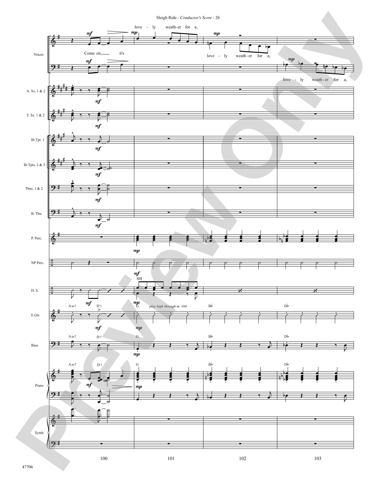 Sleigh Ride: Choral SoundPax