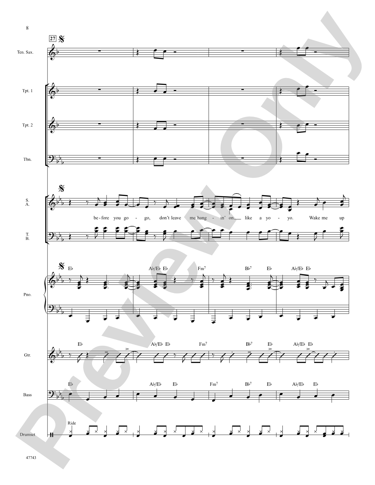 Wake Me Up Before You Go-Go: Choral SoundPax