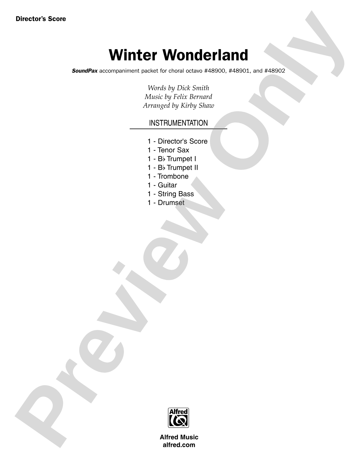 Winter Wonderland: Choral SoundPax