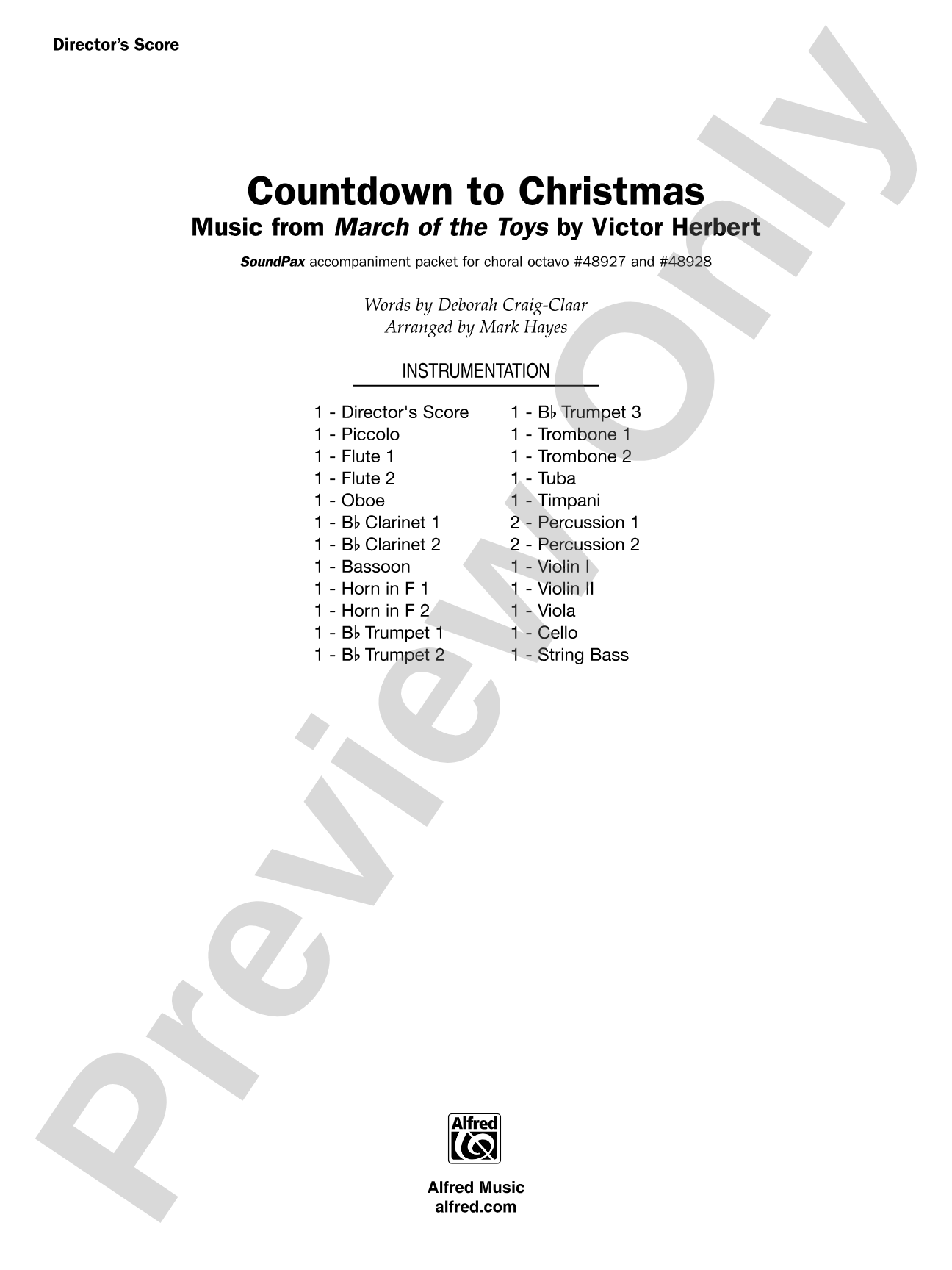 Countdown to Christmas: Score
