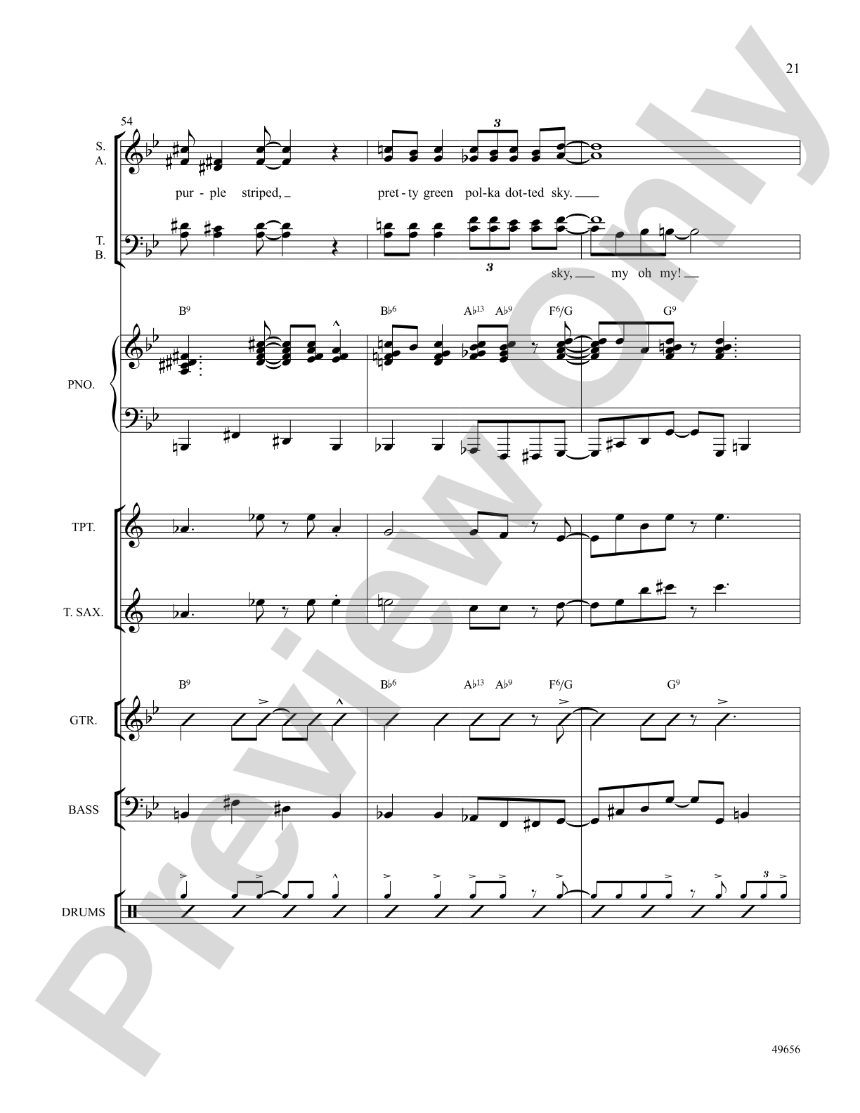 Orange Colored Sky: Choral SoundPax