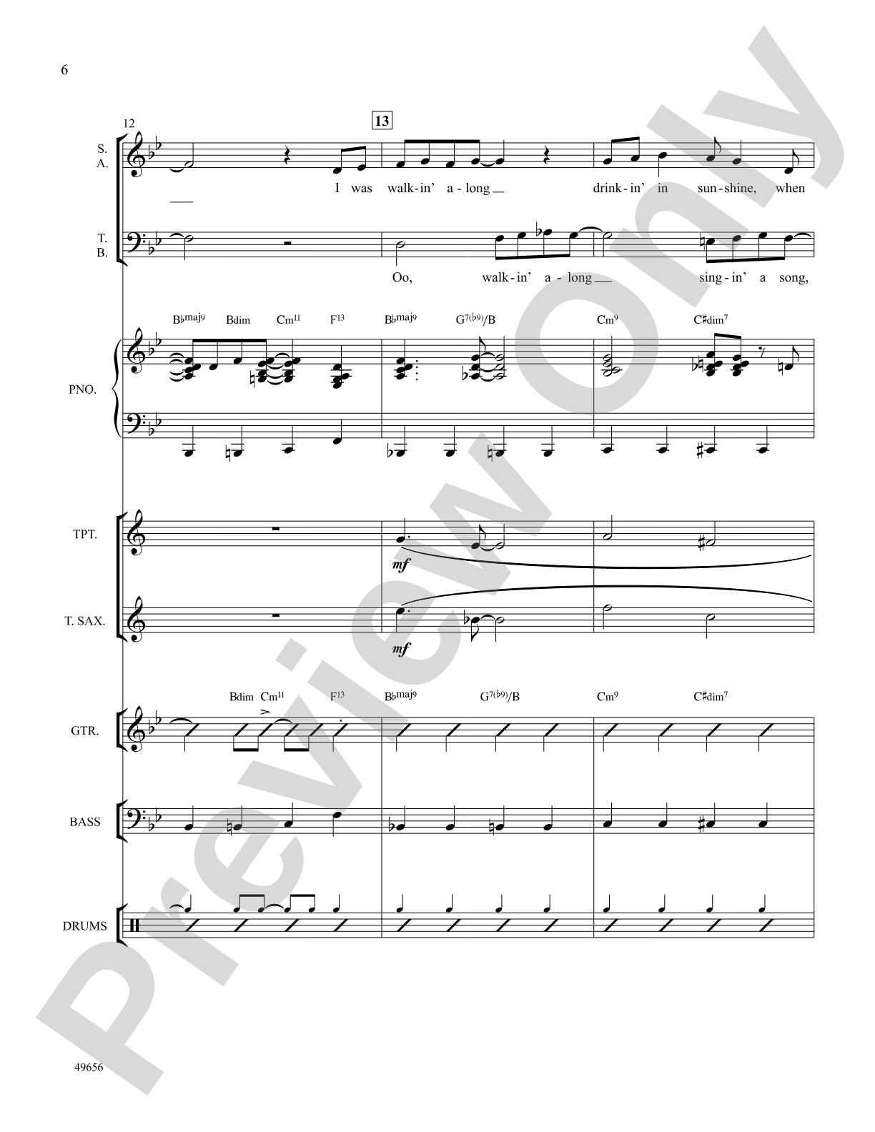 Orange Colored Sky: Choral SoundPax