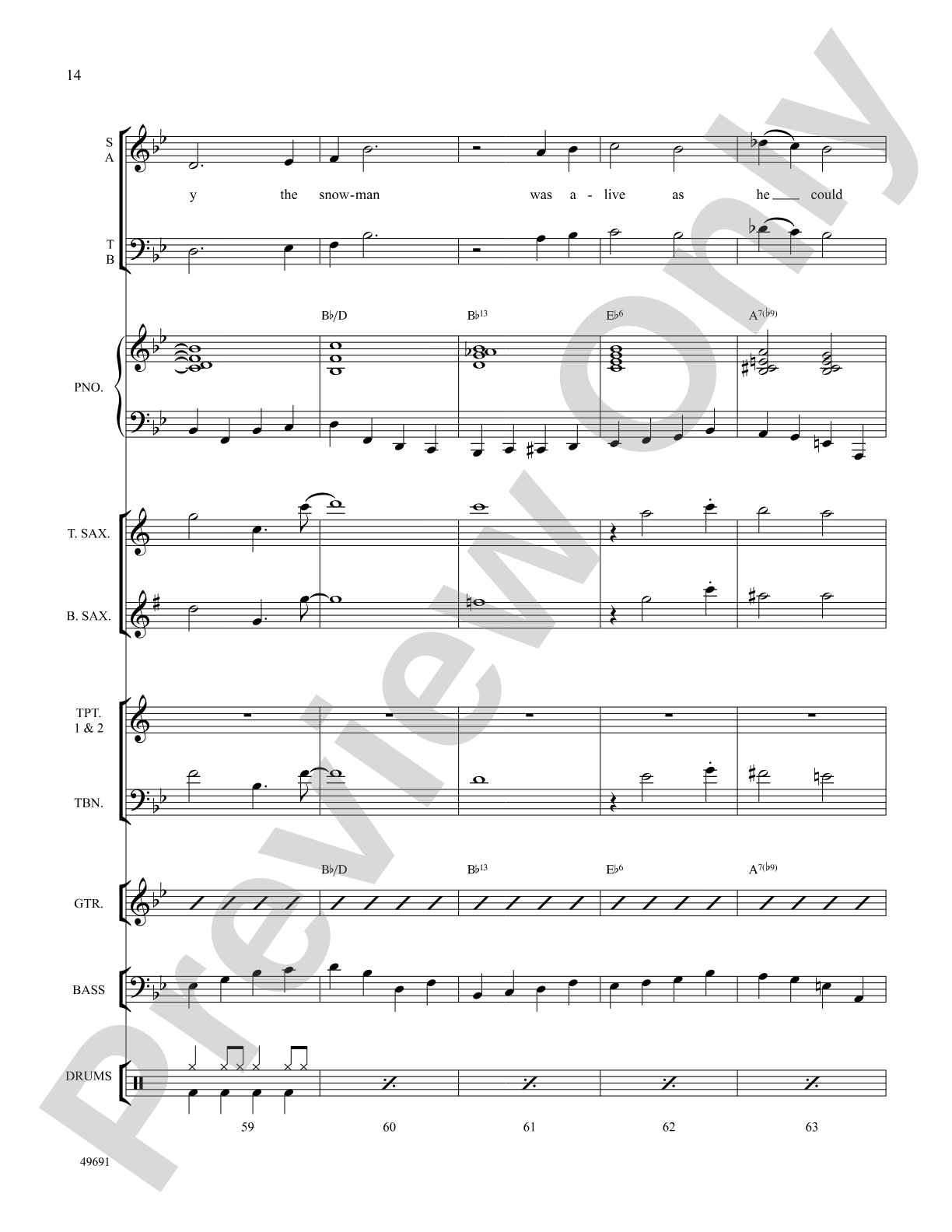 Frosty the Snowman: Choral SoundPax