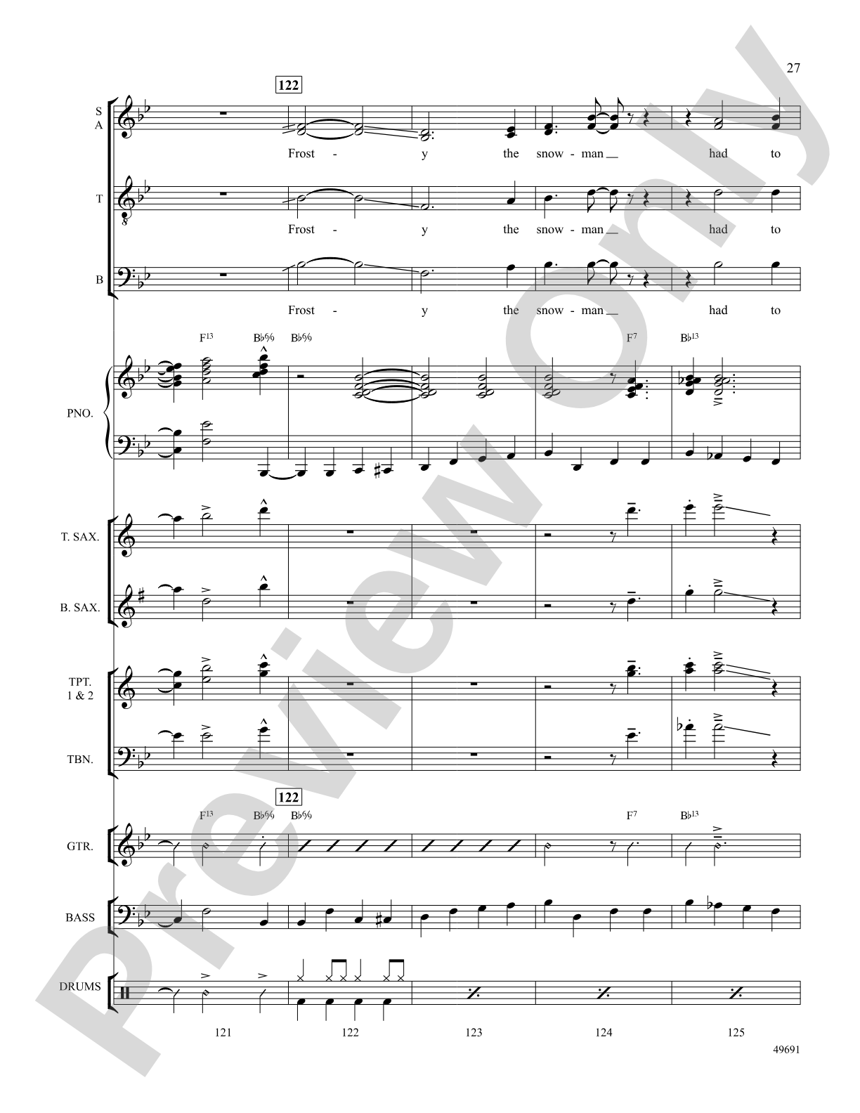 Frosty the Snowman: Choral SoundPax